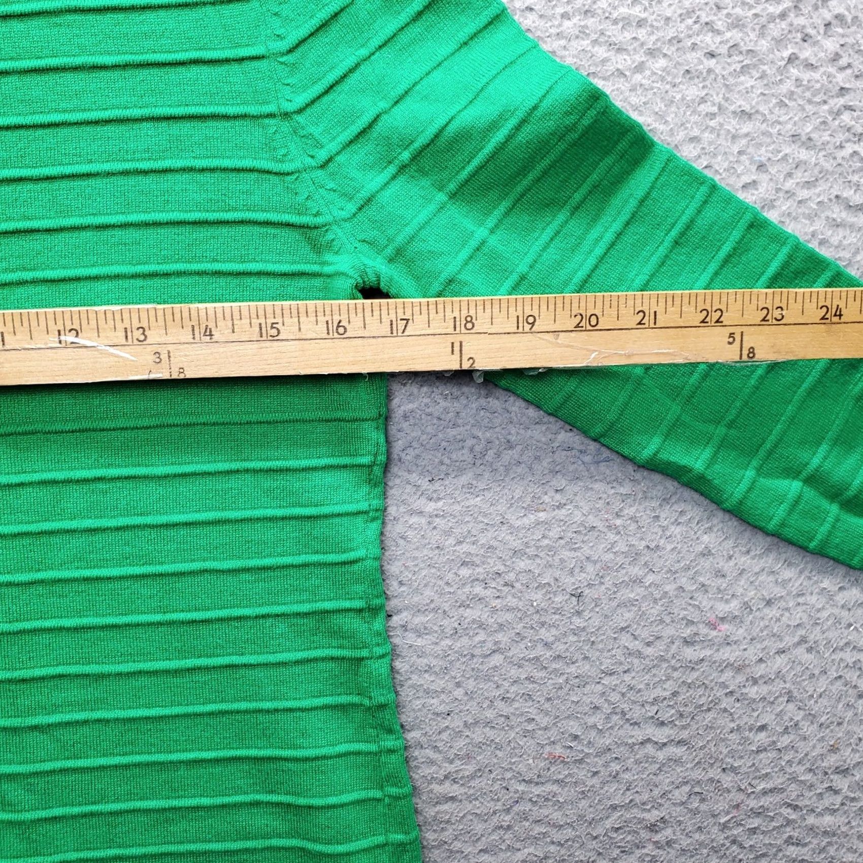 Vintage Cable & Gauge Sweater Womens S Green Christmas Rib Knit Stretch Long Sleeve Shirt Womens Size S Pullover Knit Homespun Style Pullover Mens Womens Size S / US 4 / IT 40 - 3 Thumbnail