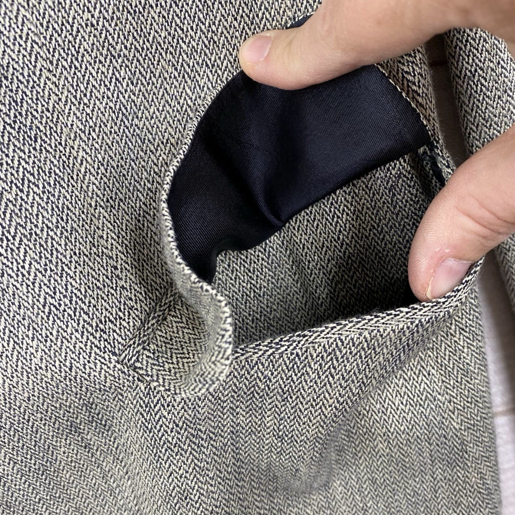 Ralph Lauren VINTAGE Lauren Ralph Lauren Blazer Womens 8 Blue Herringbone Tweed USA Equestrian Riding Size M / US 6-8 / IT 42-44 - 5 Thumbnail