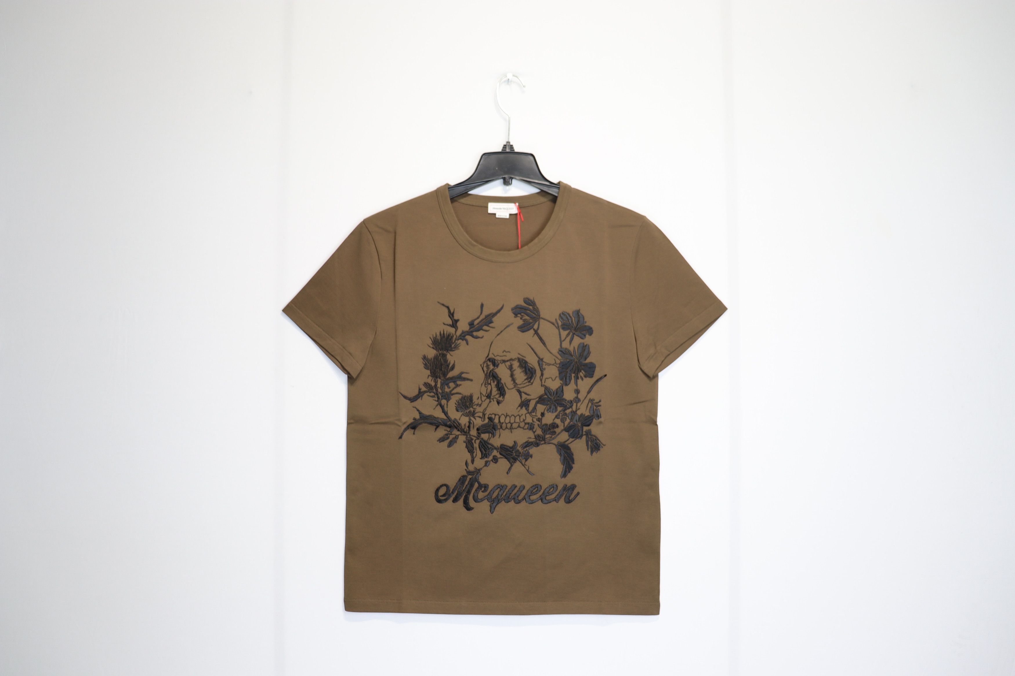 image of Alexander Mcqueen O1Rshd1 T-Shirt In Brown, Men's (Size Medium)