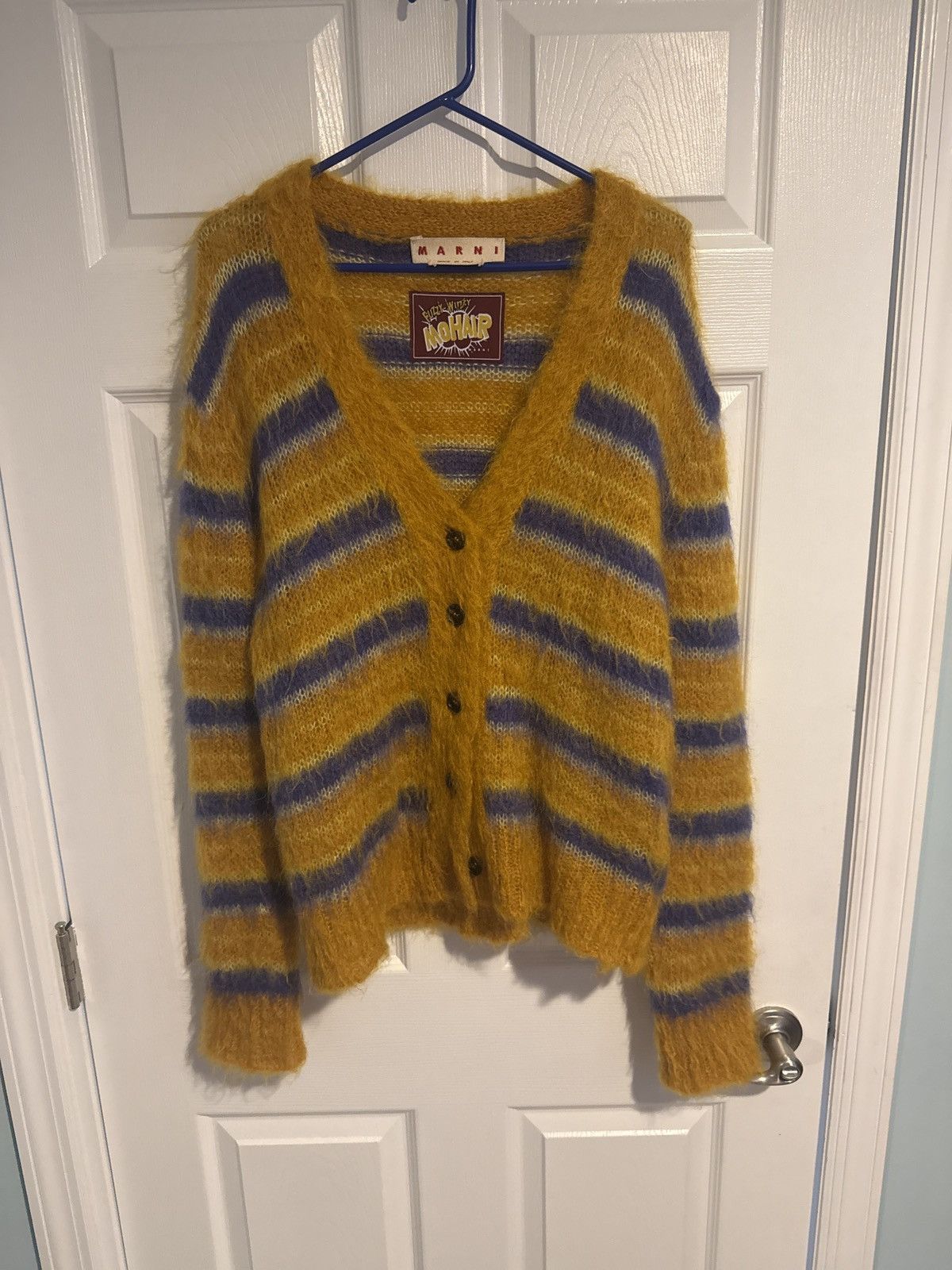 Marni Marni AW21 Mohair Fuzzy Wuzzy Mohair Cardigan Size US XS / EU 42 / 0 - 1 Thumbnail