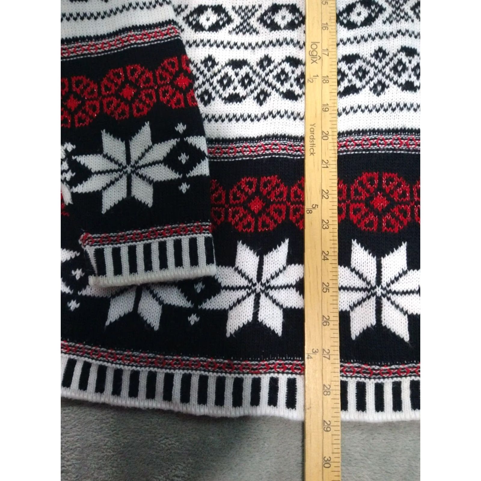 Vintage VINTAGE Nordic Fair Isle Pullover Sweater Womens S White USA Grandmacore Pullover - Act 3 Size S / US 4 / IT 40 - 3 Thumbnail