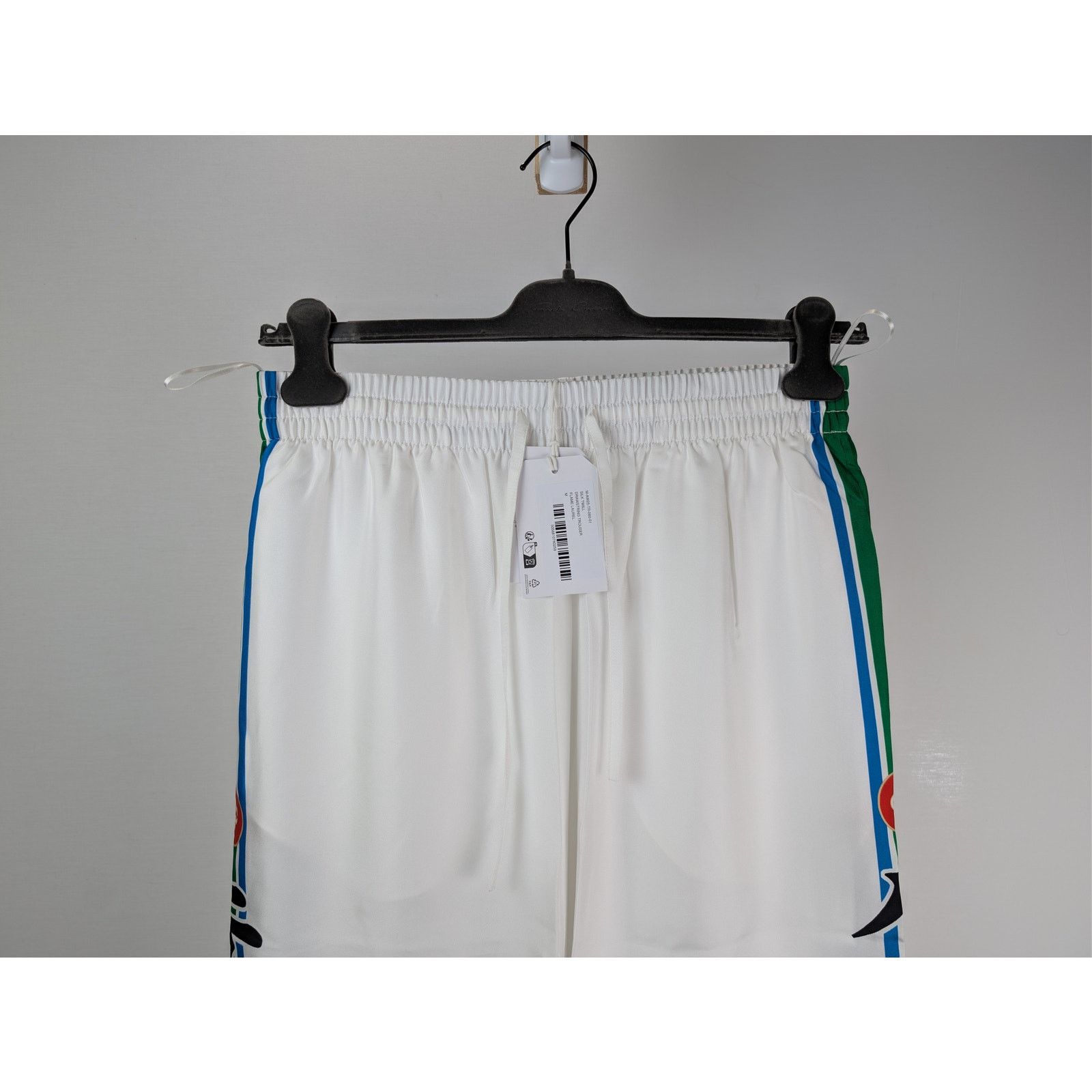 Casablanca o1rshd1 Silk Twill Drawstring Trouser sweatpant Flame Laurel Size US 32 / EU 48 - 3 Thumbnail