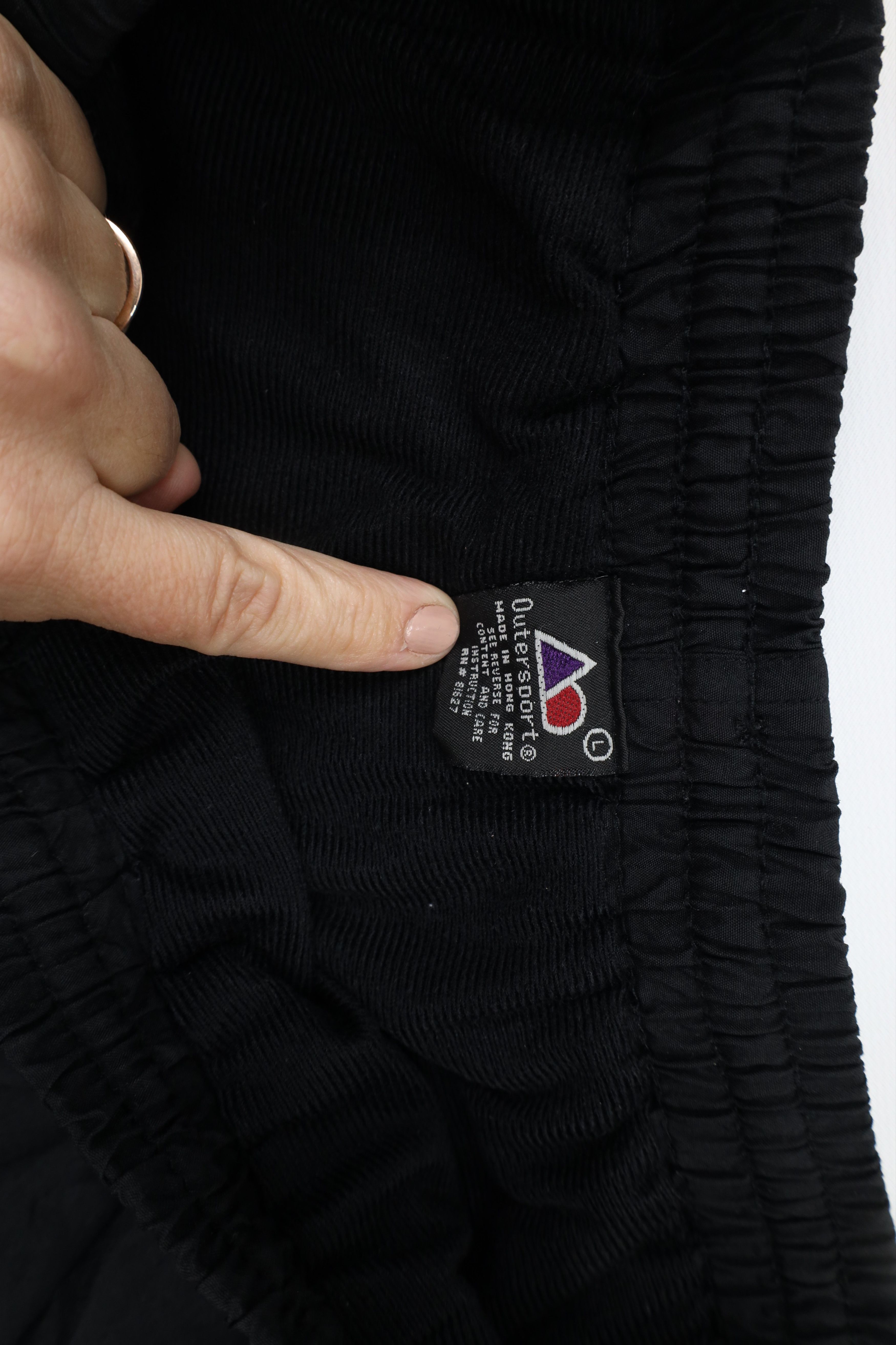 Vintage Vintage 90s Streetwear Lined Cuffed Joggers Pants Black Size US 36 / EU 52 - 8 Thumbnail