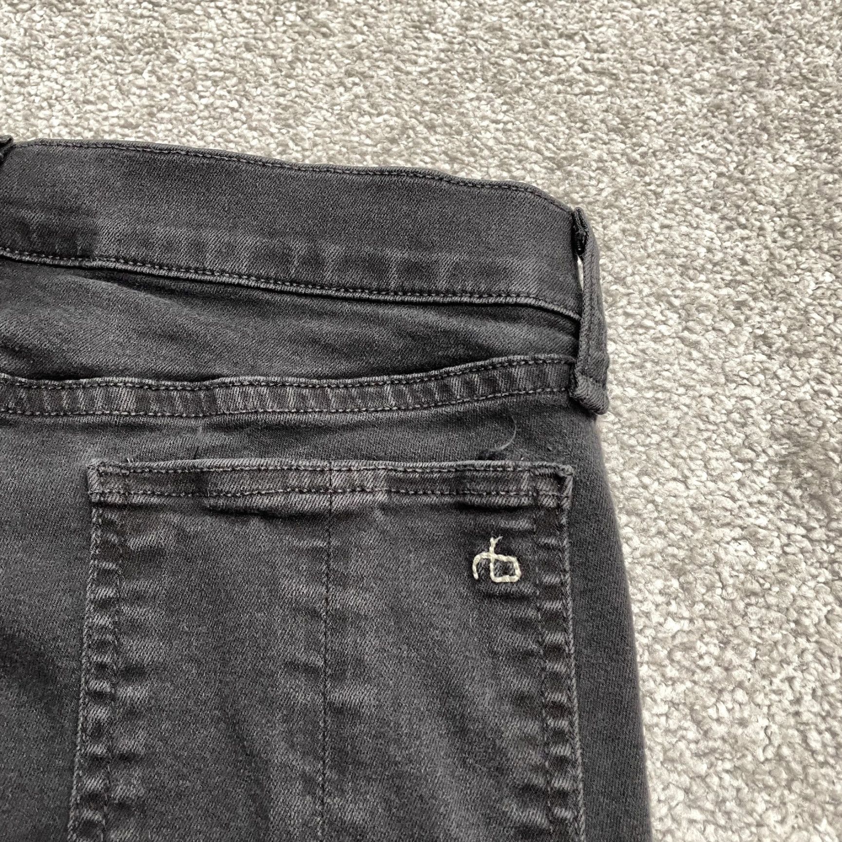 Rag & Bone VINTAGE Rag & Bone Women's Skinny Jeans 28x30 Tall Black Mid Rise Stretch Denim 2010s Streetwear Size 29" - 4 Thumbnail