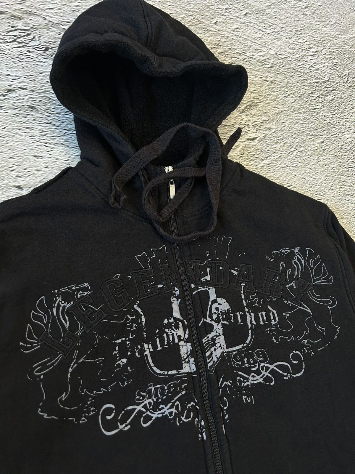 Vintage Y2K zip hoodie vintage black big logo City Hunter Size US L / EU 52-54 / 3 - 2 Thumbnail