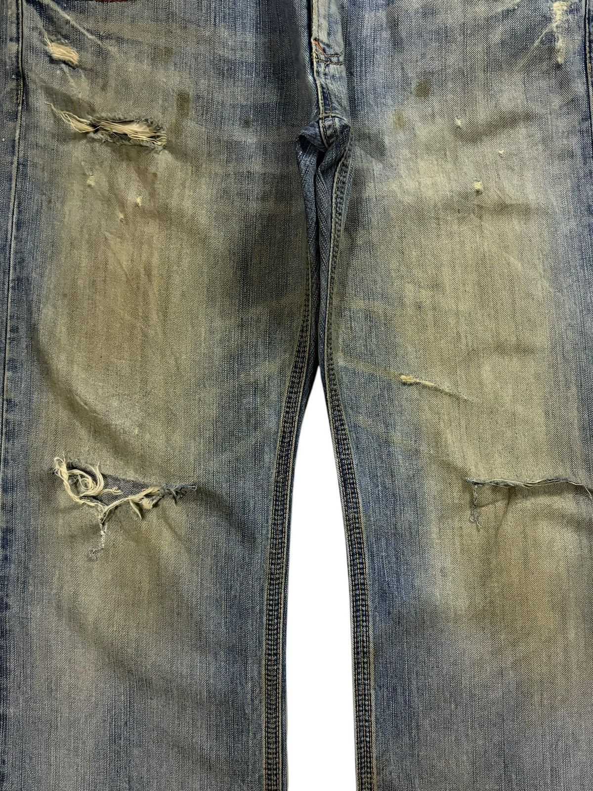 Edwin × Japanese Brand Exclusive Vintage Edwin XVS Mud Wash Distressed Baggy Jeans Size US 36 / EU 52 - 5 Thumbnail