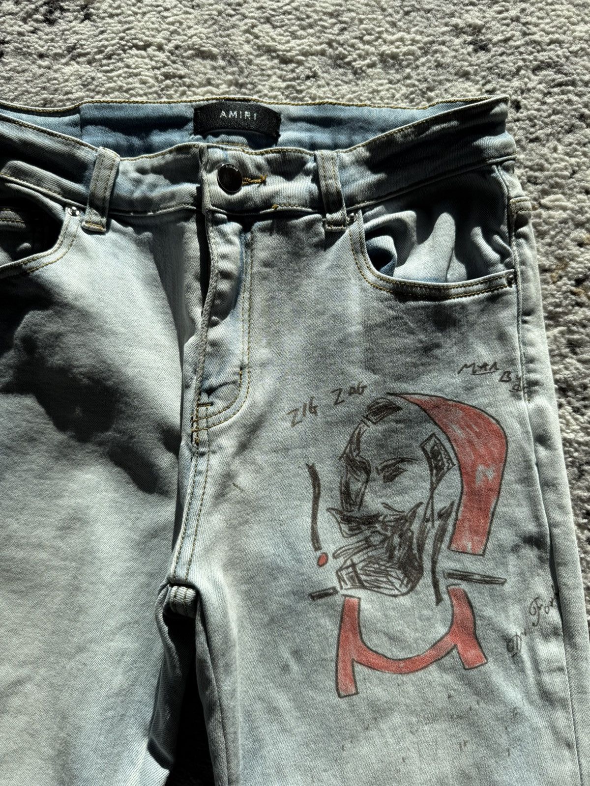 Amiri AMIRI - Zig Zag Edition - SIZE 32 - $1490 MSRP Size US 32 / EU 48 - 2 Thumbnail