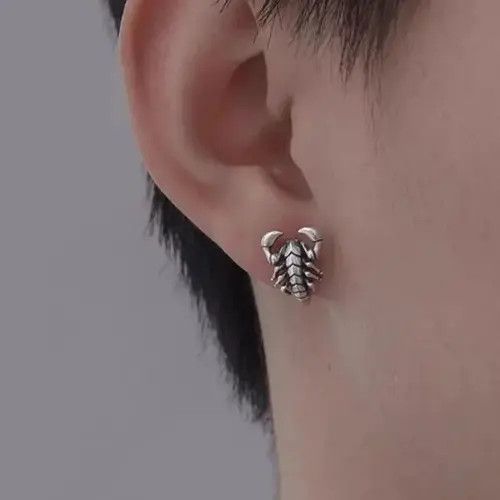Designer × Jewelry Scorpion Stud Earrings Trendy Size ONE SIZE - 2 Thumbnail