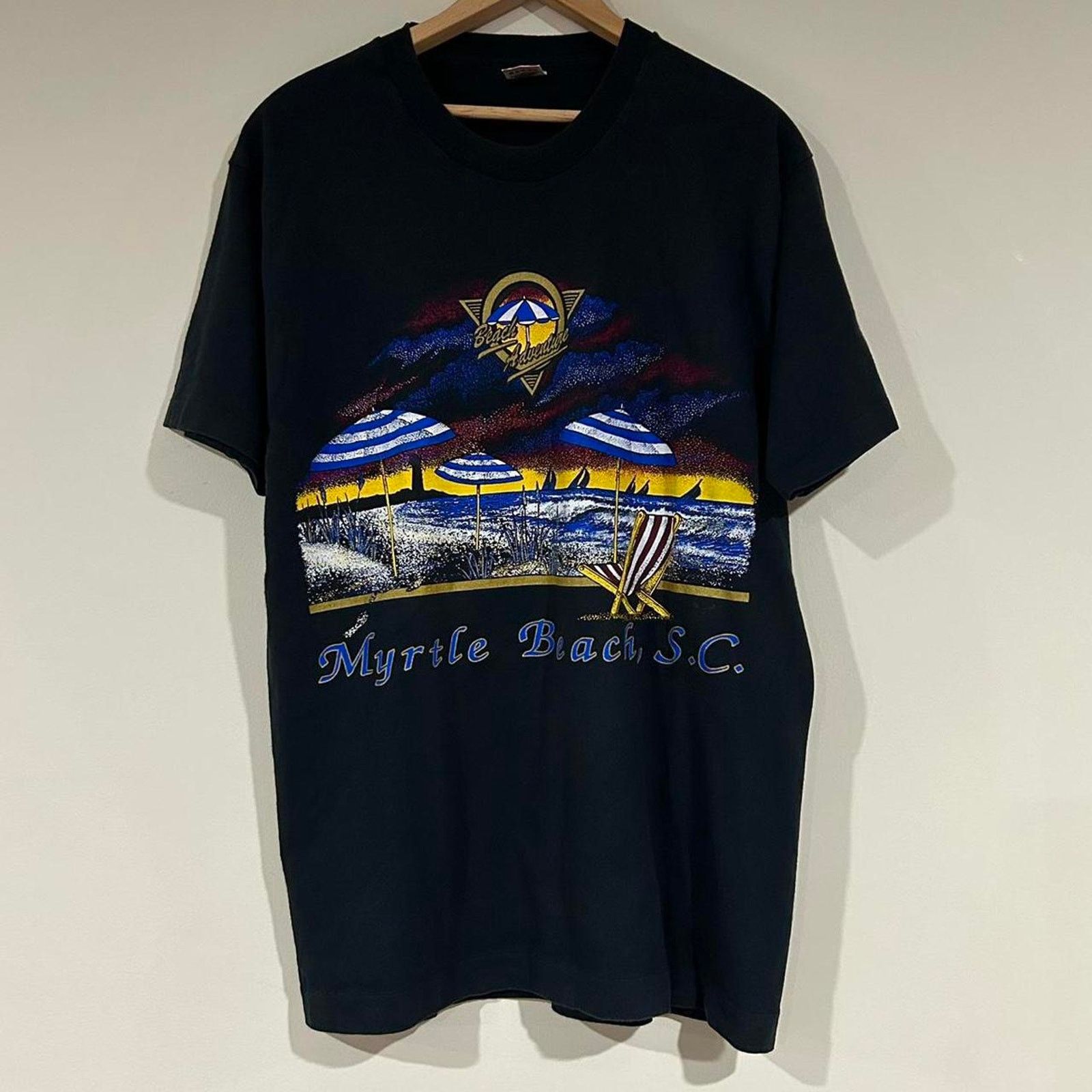 Fruit Of The Loom Vintage Myrtle Beach South Carolina Wraparound Tee Shirt Size US L / EU 52-54 / 3 - 1 Thumbnail