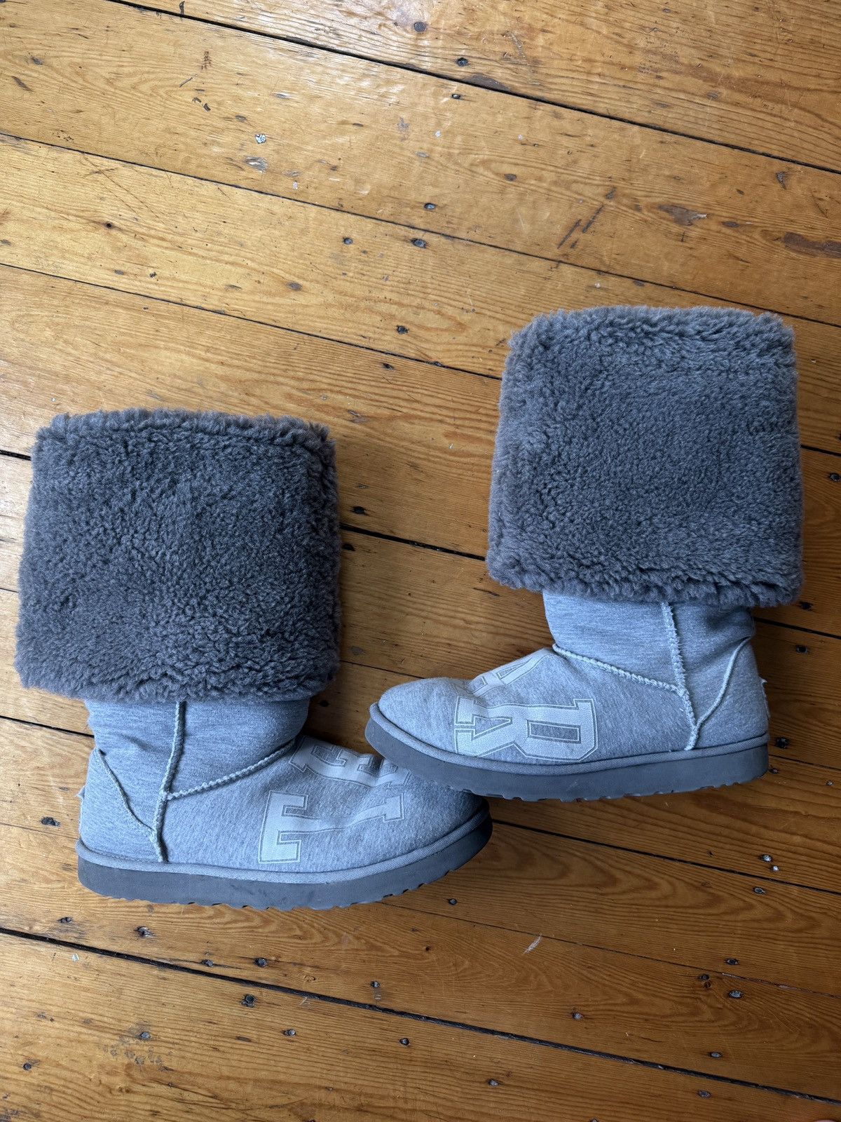 Telfar × Ugg Fleece Tall Heather Boots Size US 10.5 / EU 43-44 - 2 Thumbnail