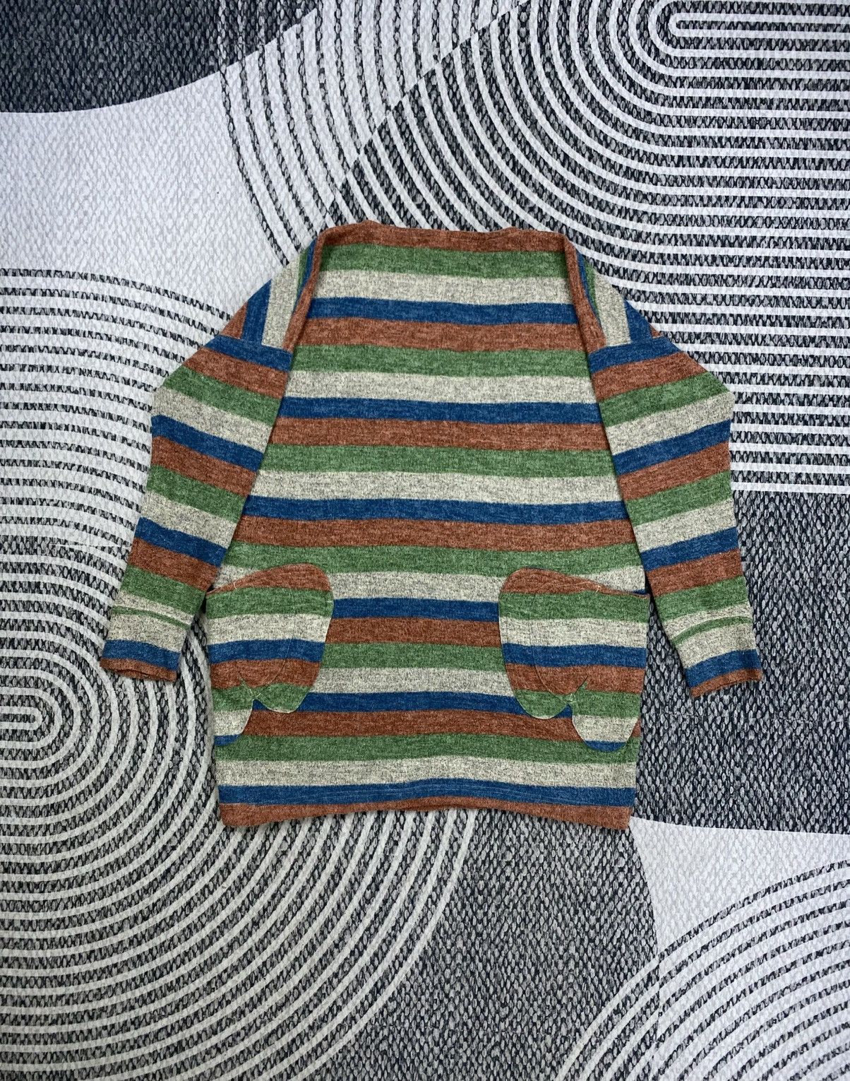 mercibeaucoup Vtg Mercibeaucoup By Issey Miyake Striped Longsleeve Shirt Size L / US 10 / IT 46 - 2 Thumbnail
