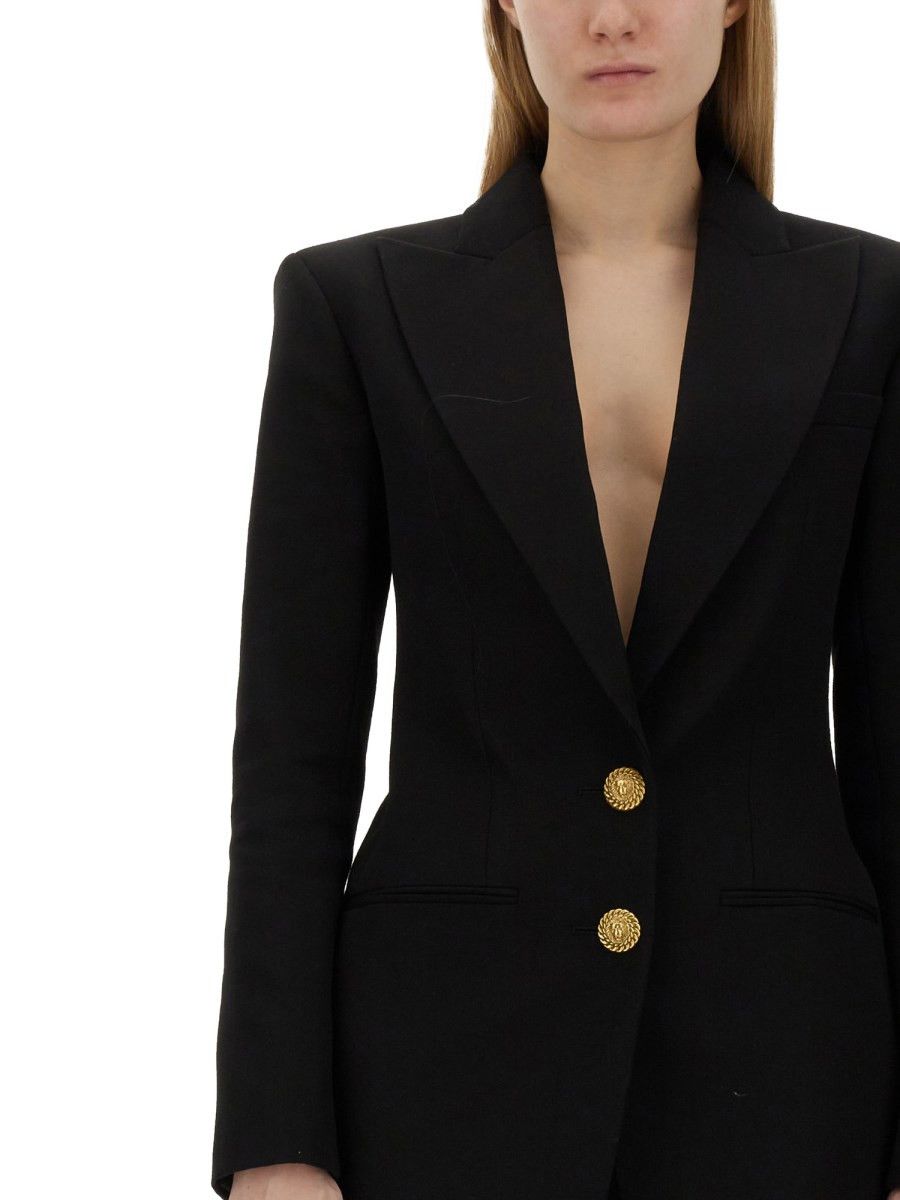 Balmain o1y0525 Blazer in Black Size S / US 4 / IT 40 - 2 Thumbnail