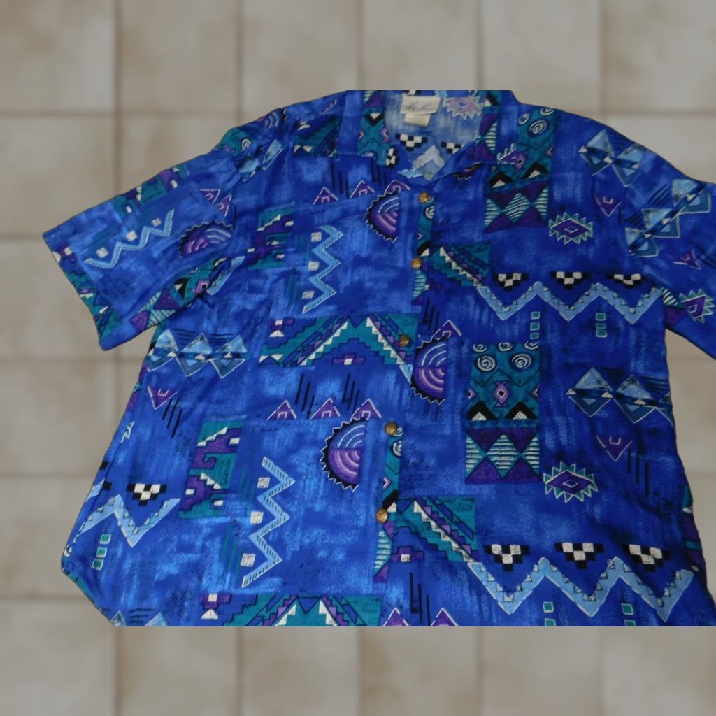 Lee Kathie Lee Womens Blouse 16 Blue Button Doen Size XXL / US 16-18 / IT 52-54 - 1 Thumbnail
