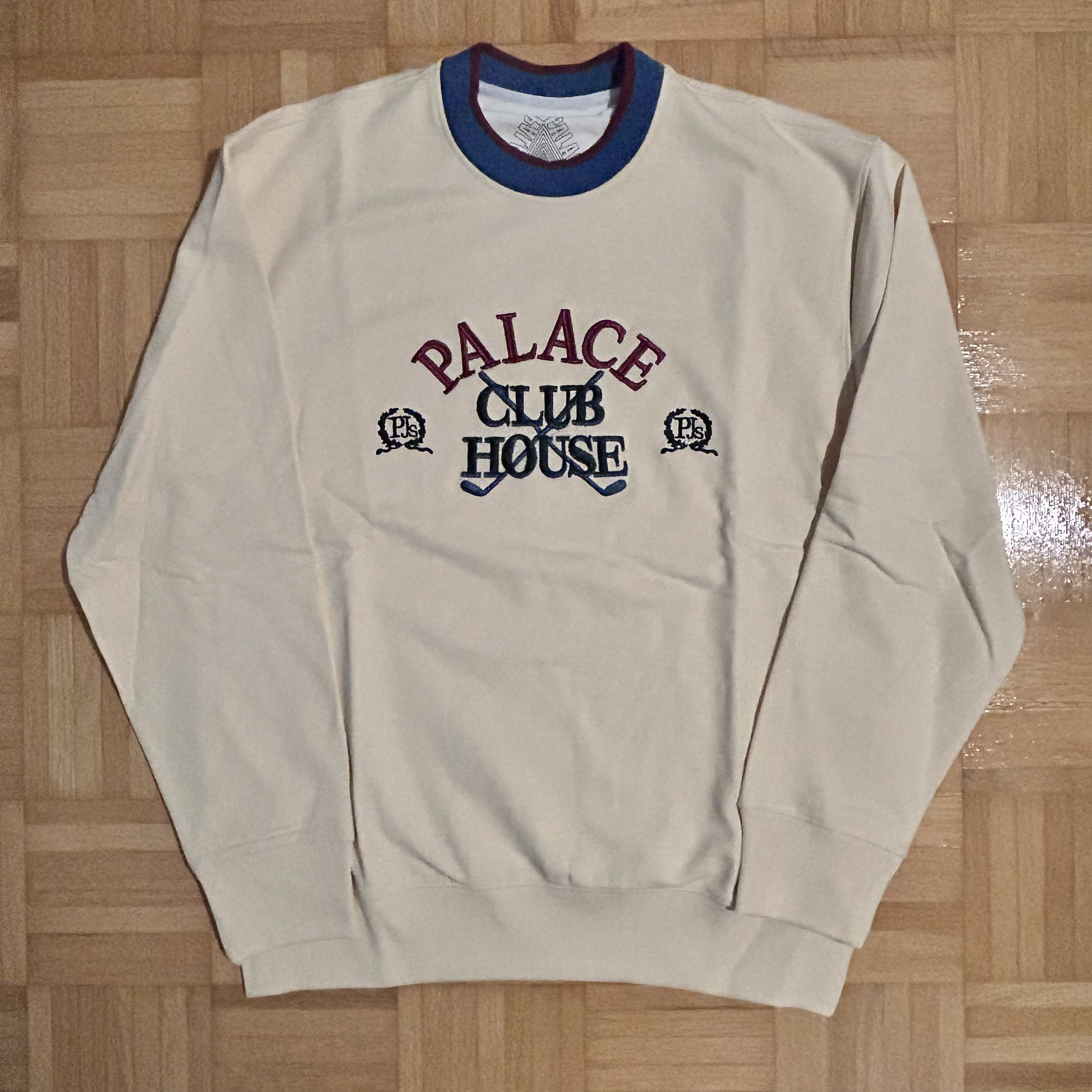 Palace Palace Clubhouse Crewneck Cream XL FW17 Size US XL / EU 56 / 4 - 1 Thumbnail