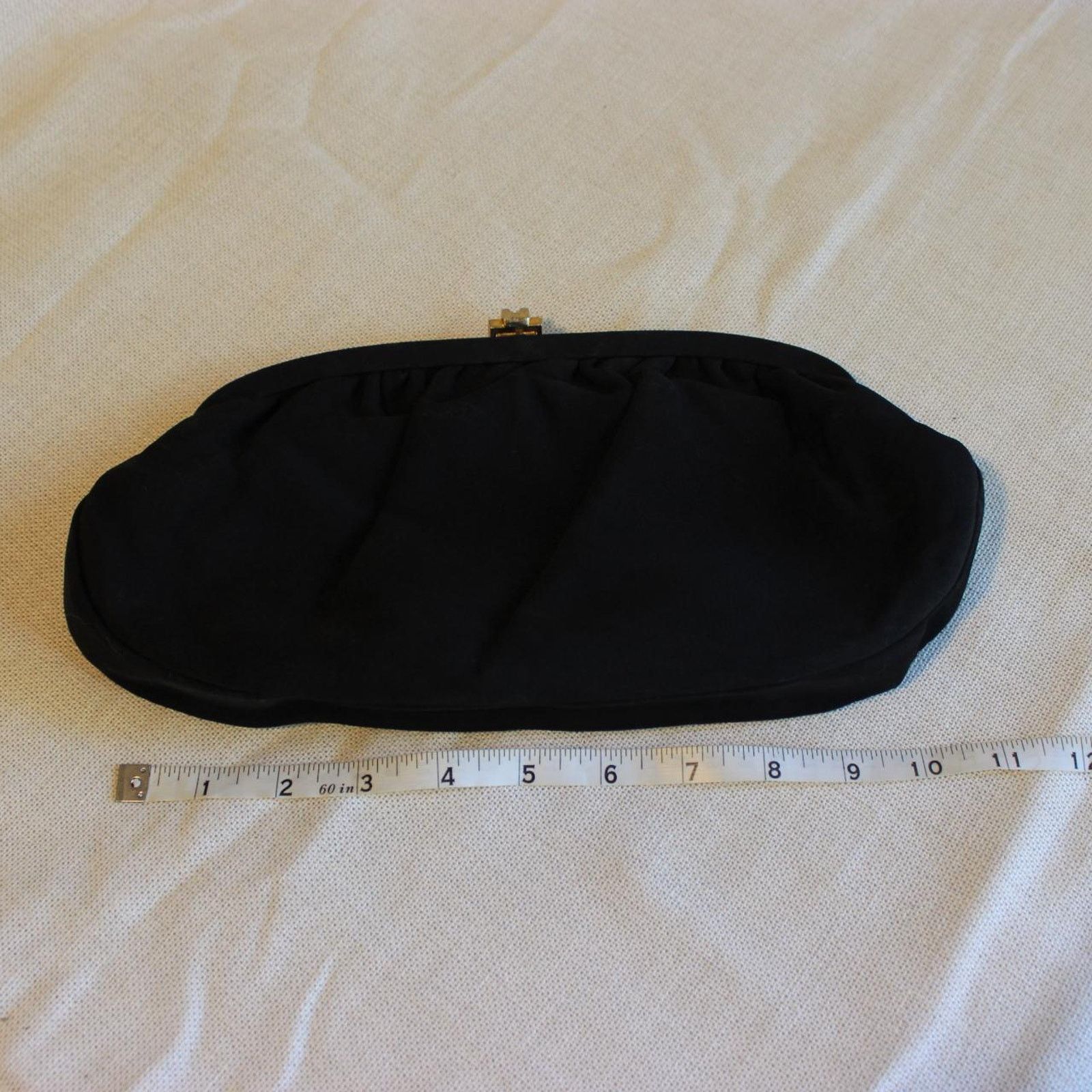 Other Black vintage clutch with gold brass strap Size ONE SIZE - 7 Thumbnail