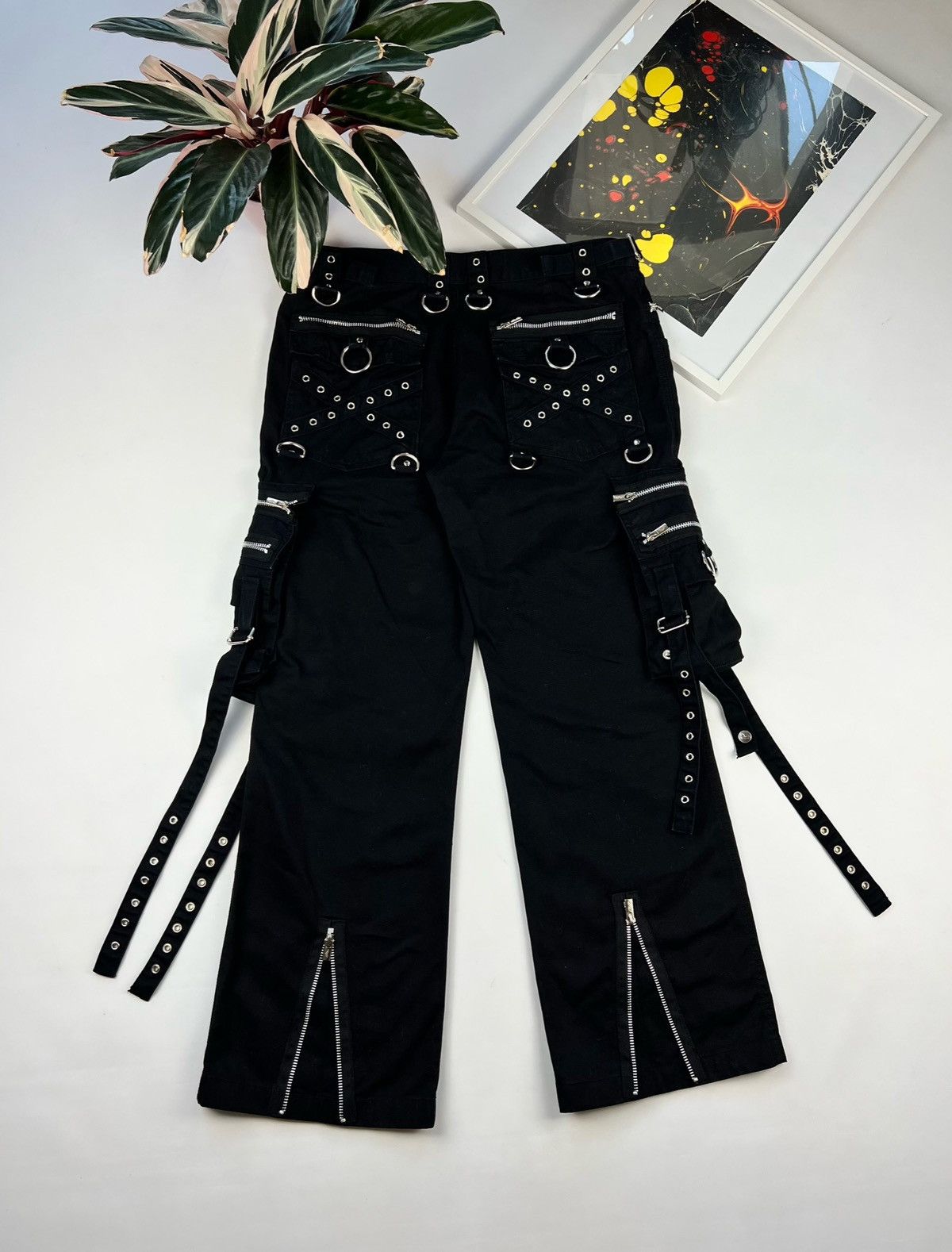 Japanese Brand Vintage Bondage Cargo Pant queen of darkness rock Size US 36 / EU 52 - 4 Thumbnail