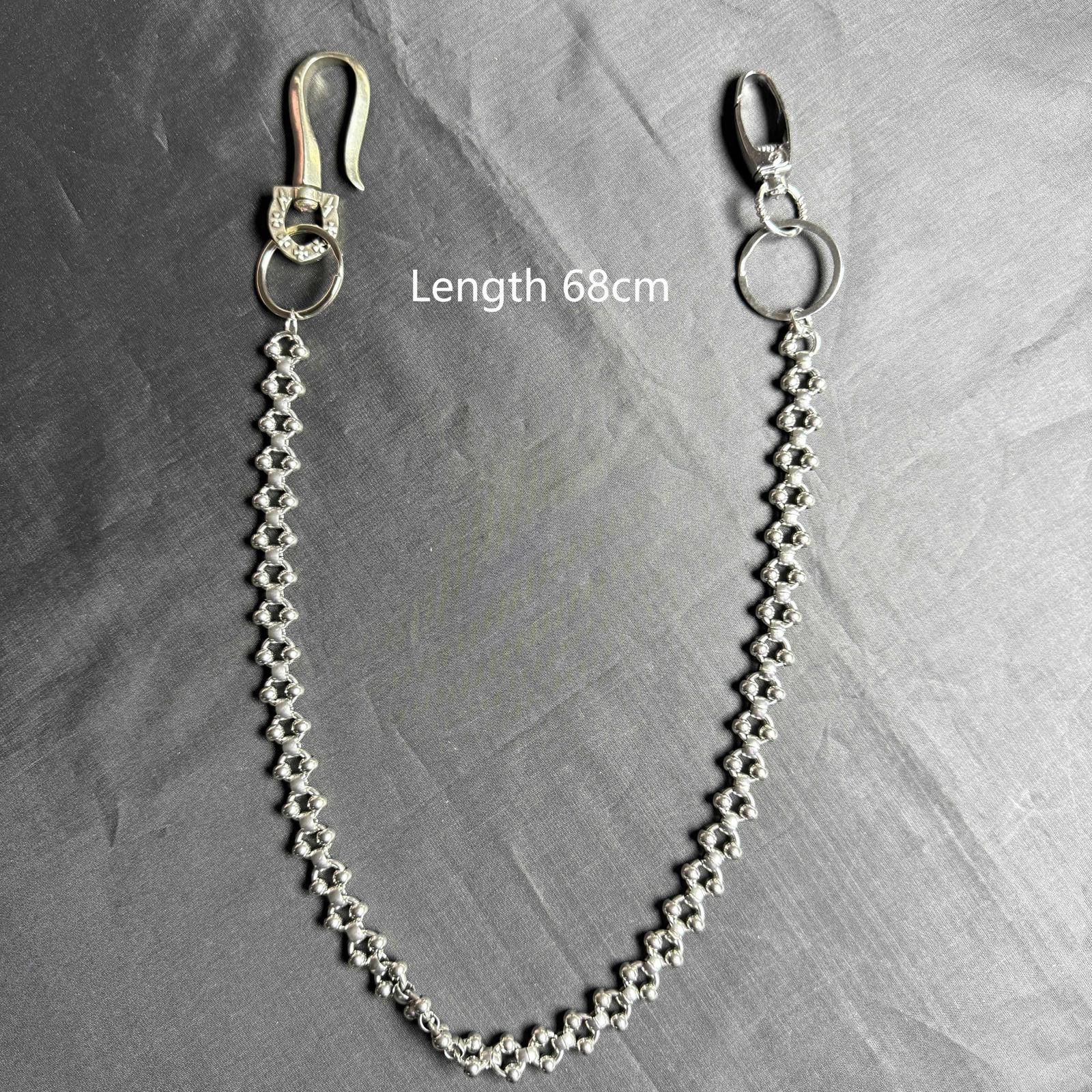 Vintage Chunky Silver Chain Wallet Chain, Belt Chain, Pants Chain Size ONE SIZE - 6 Thumbnail
