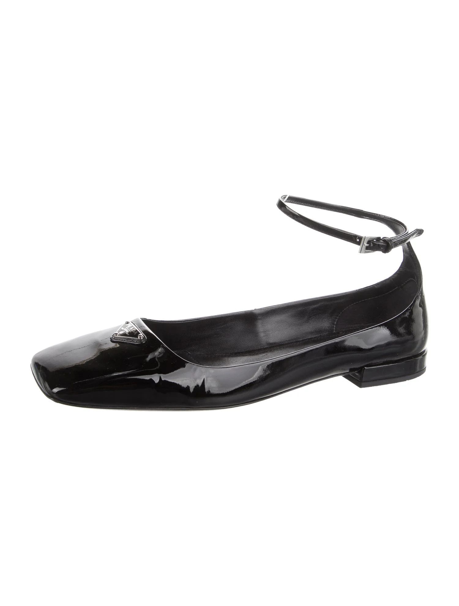Prada o1la1rc1a0724 Leather Flats in Black Size US 8.5 / IT 38.5 - 2 Thumbnail