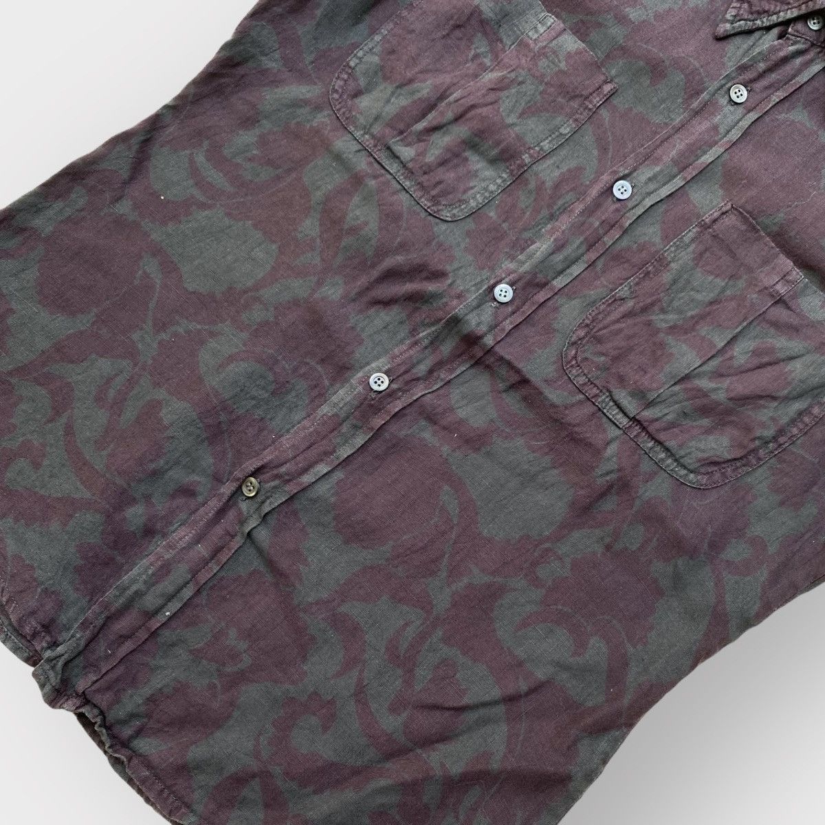 Dries Van Noten Linen Print Shirt Size US M / EU 48-50 / 2 - 2 Thumbnail
