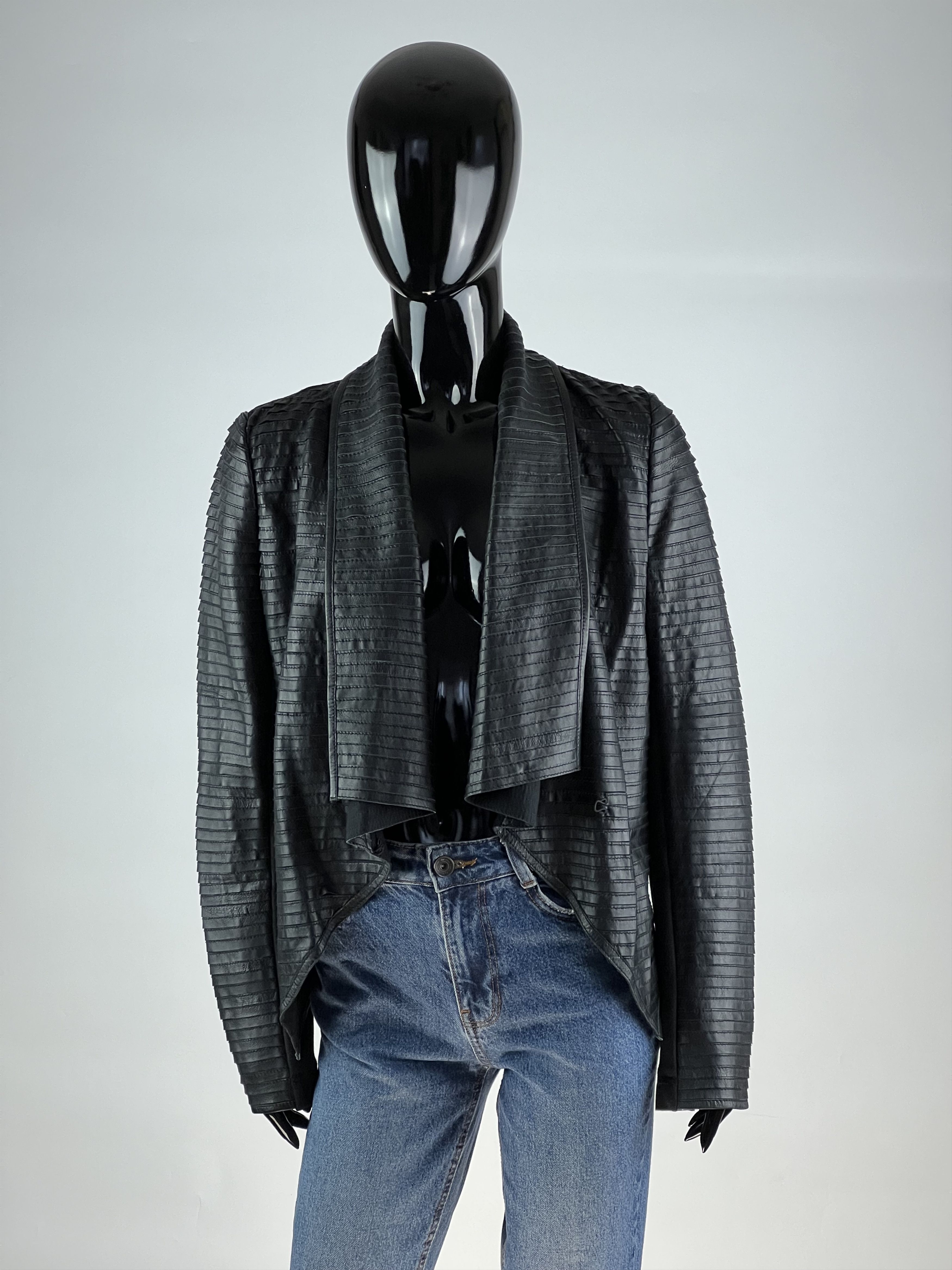 Designer Freaky Nation Women's Asimmetrical Leather Jacket Size M Size M / US 6-8 / IT 42-44 - 1 Thumbnail