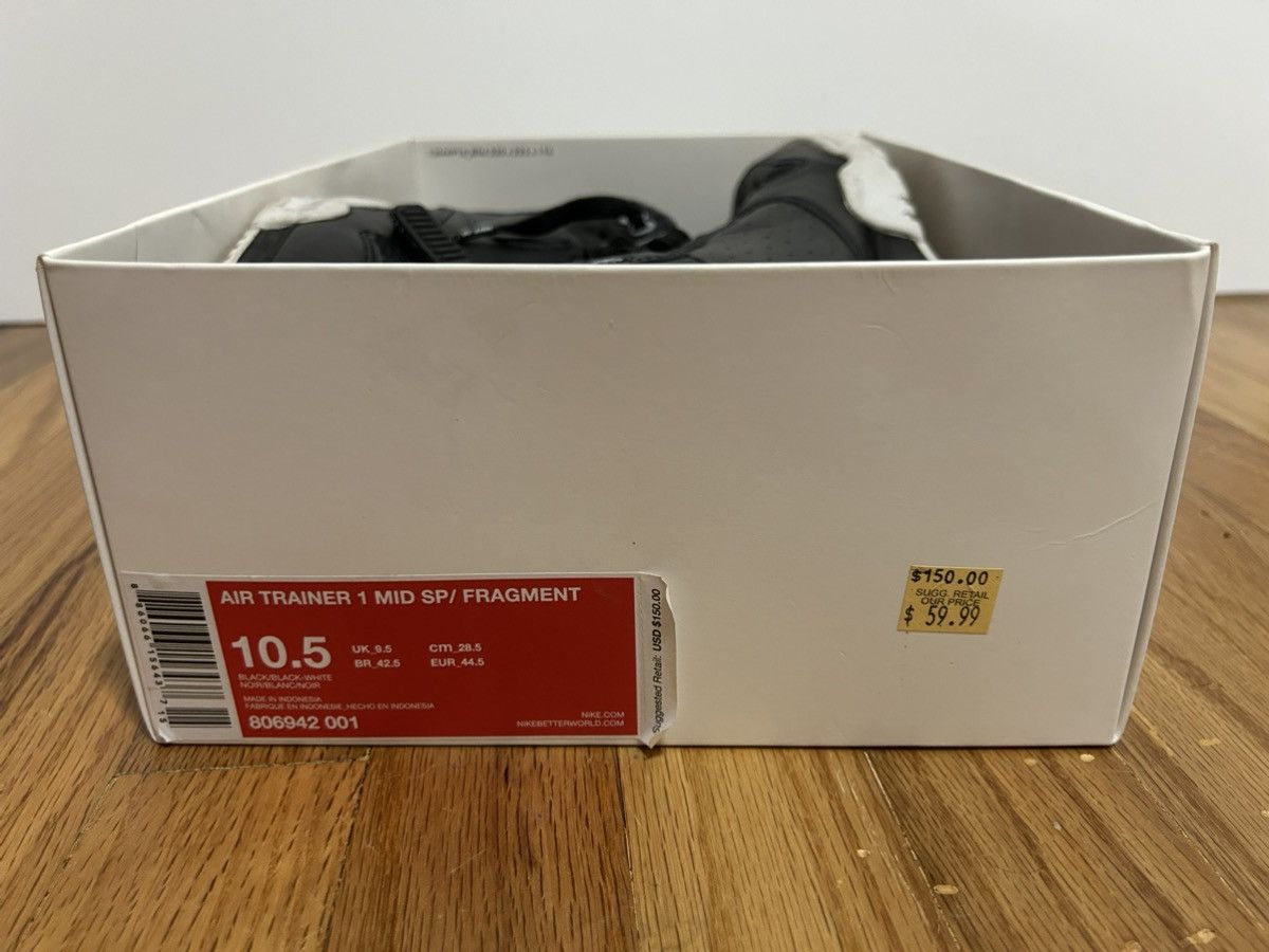 Fragment Design × Nike Nike Air Trainer 1 Mid SP Fragment Design Black Size 10.5 Size US 10.5 / EU 43-44 - 8 Thumbnail