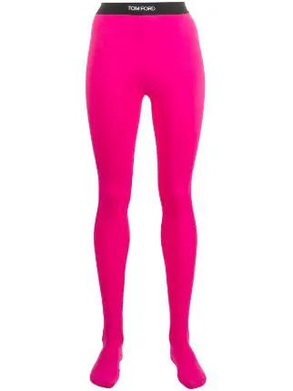 Tom Ford o1loc1c0924 PAD056 Logo Waistband Leggings in Fuchsia Size 25" / US 0 / IT 36 - 1 Thumbnail