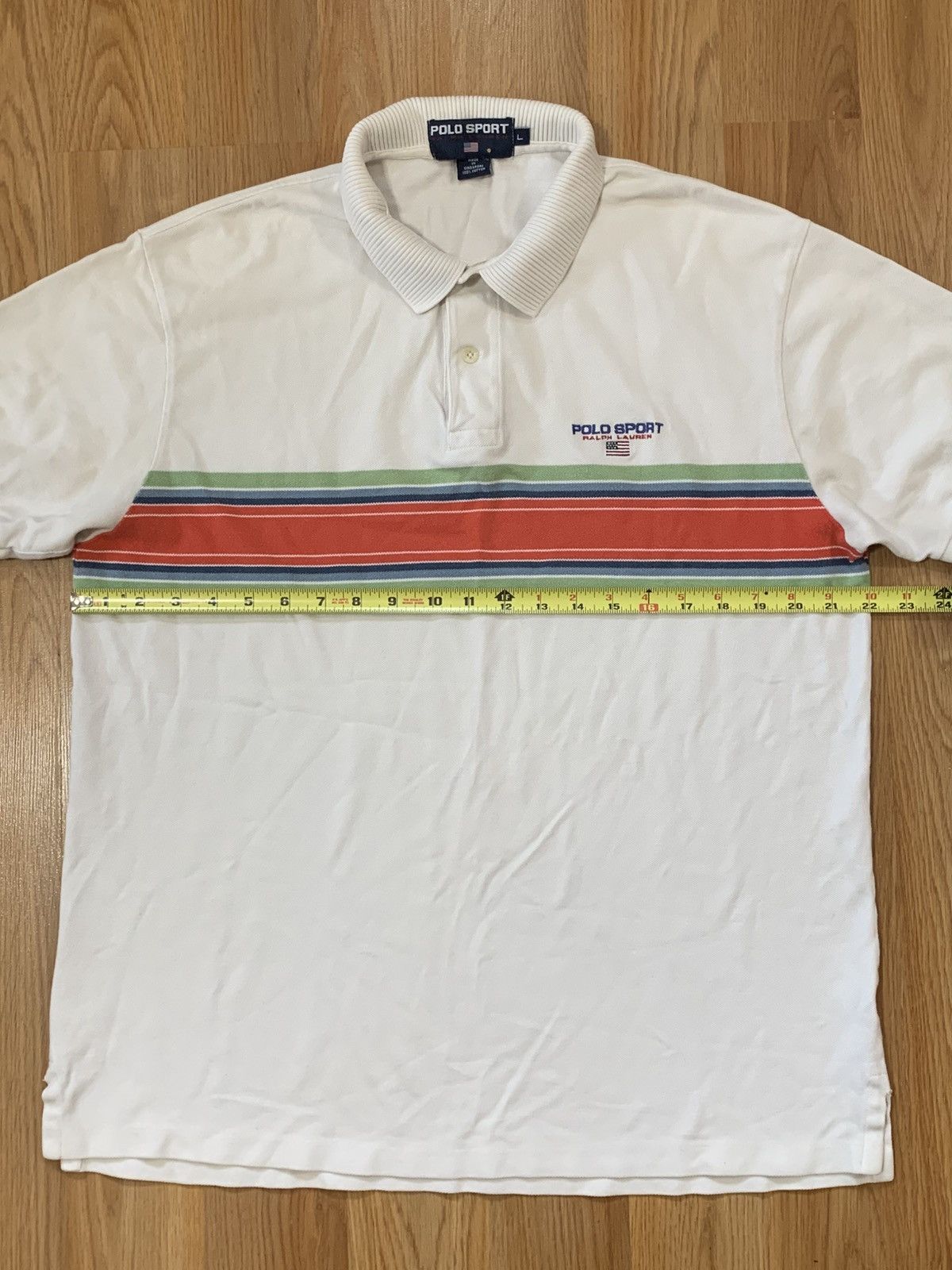 Polo Ralph Lauren SzL- Polo Sport Ralph Lauren Short Sleeve Aztec Stripe Polo Size US L / EU 52-54 / 3 - 6 Thumbnail
