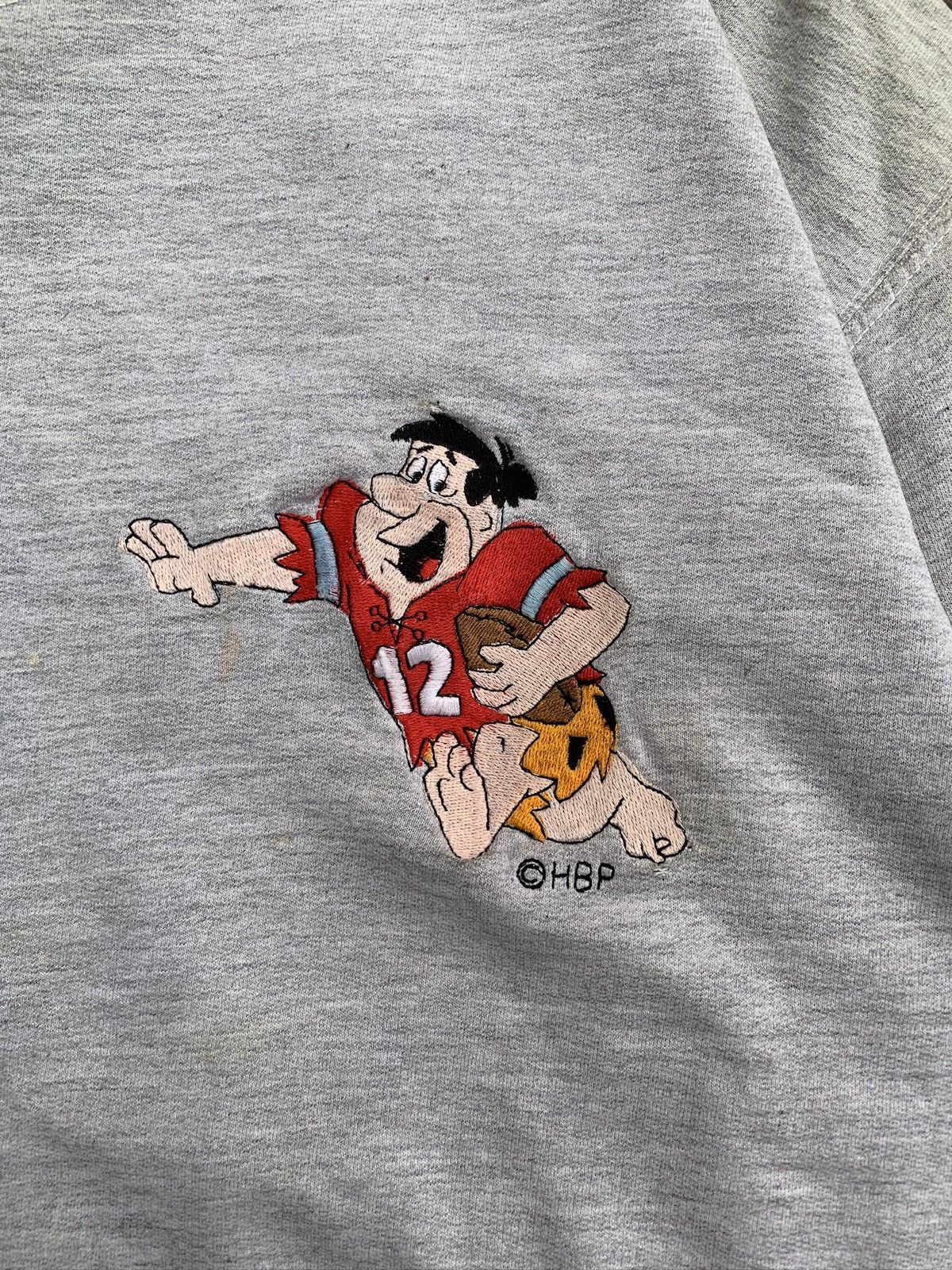 Vintage Vintage Distressed Flinstone’s Football Crewneck Sweatshirt Size US L / EU 52-54 / 3 - 5 Thumbnail