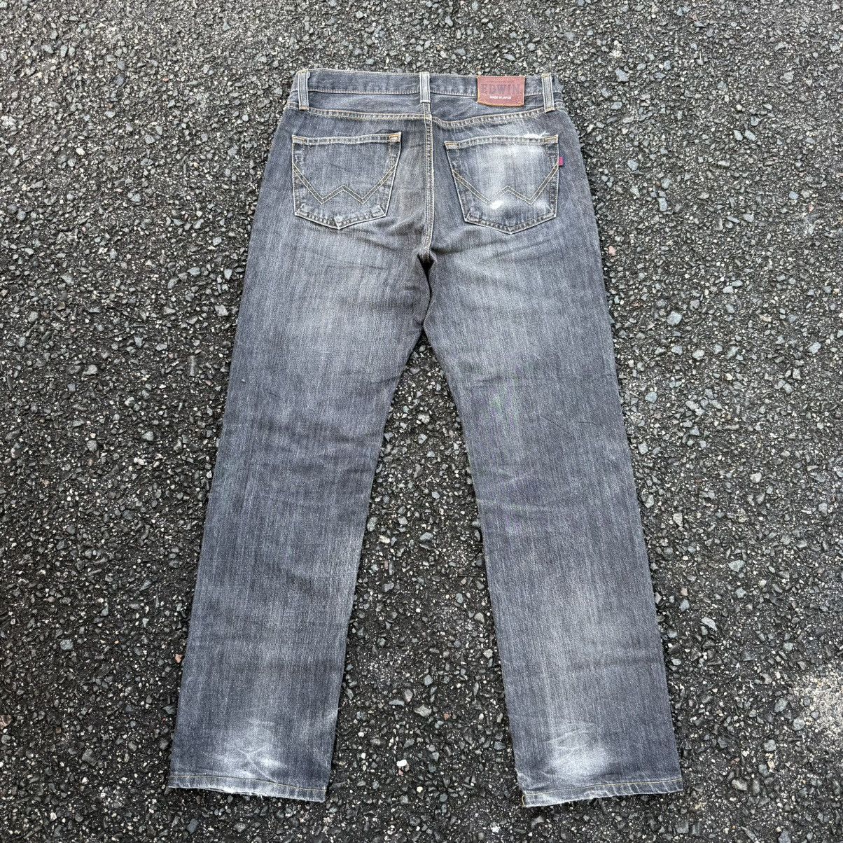 Edwin W33 VINTAGE EDWIN DENIM RIPPEP BLACK JEANS PANTS Size US 33 - 2 Thumbnail