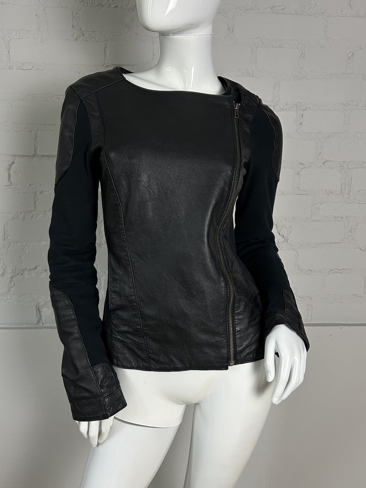 Other Vintage biker asymmetric leather jacket Size S / US 4 / IT 40 - 5 Thumbnail