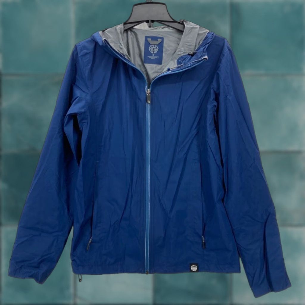 Vintage REI Coop Rain Jacket Mens S Blue Nylon Water Resistant Hooded Full Zip Camp Jacket Size US S / EU 44-46 / 1 - 1 Thumbnail
