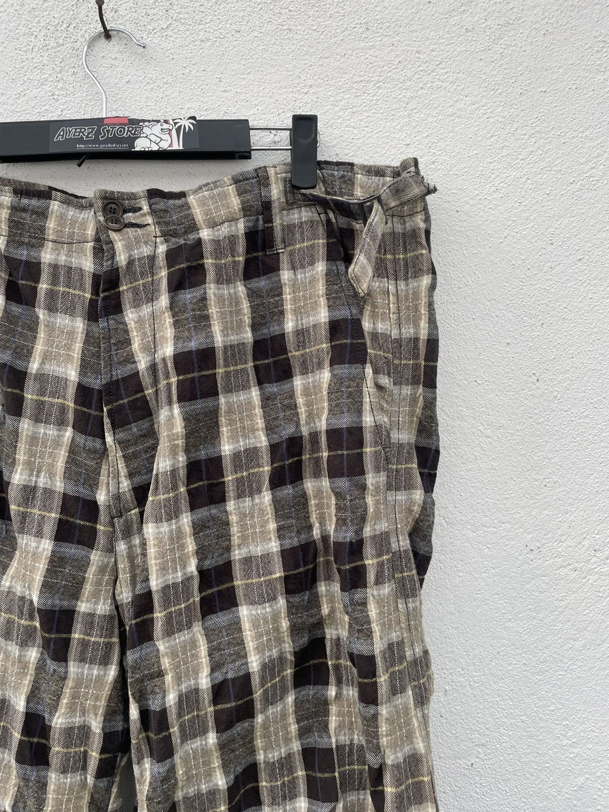 If Six Was Nine × Kenzo Kenzo Homme Checked Long Zipper Back Side Pants Size US 38 / EU 54 - 3 Thumbnail