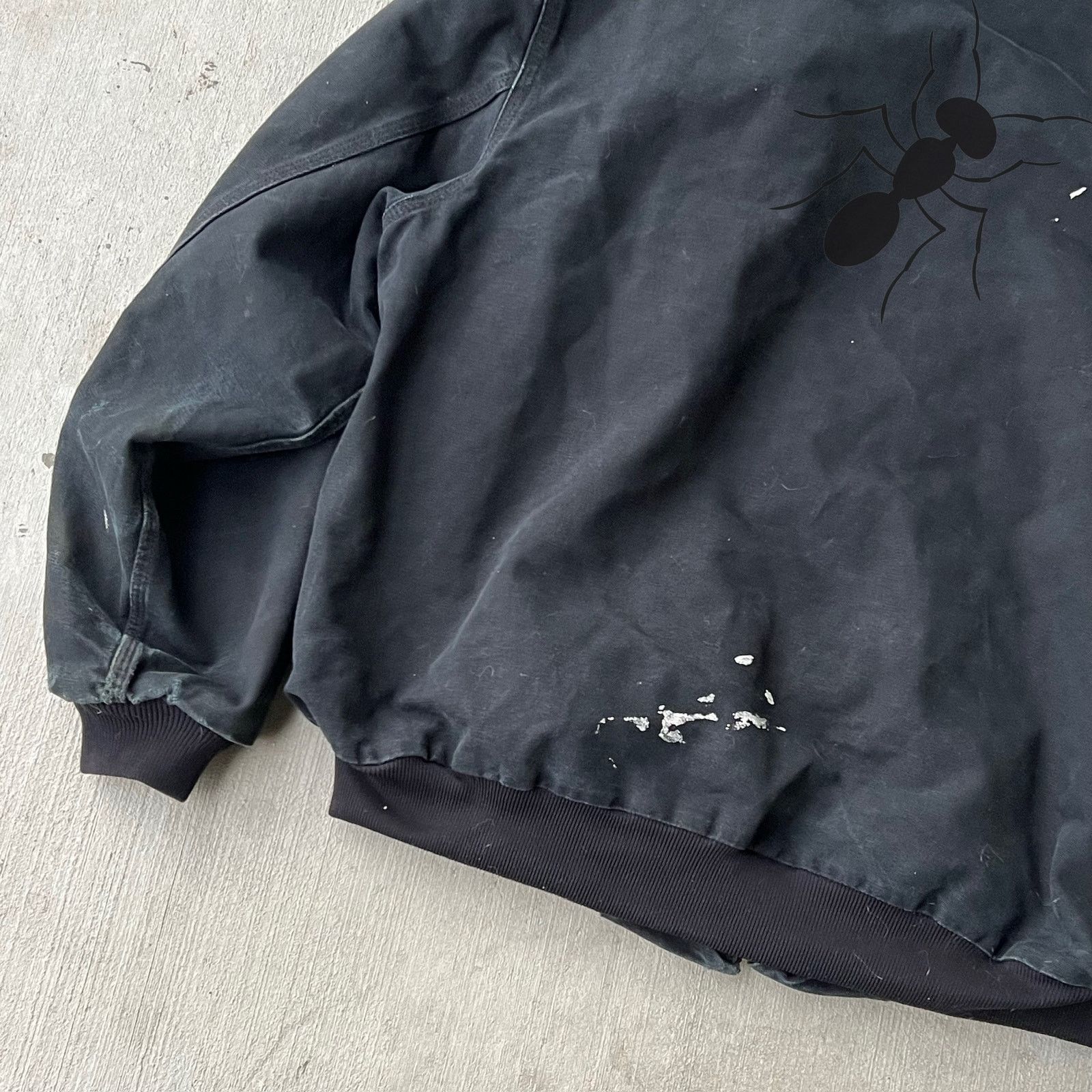 Carhartt × Vintage Carhartt J131 BLK faded black hooded work wear jacket Size US XL / EU 56 / 4 - 6 Thumbnail
