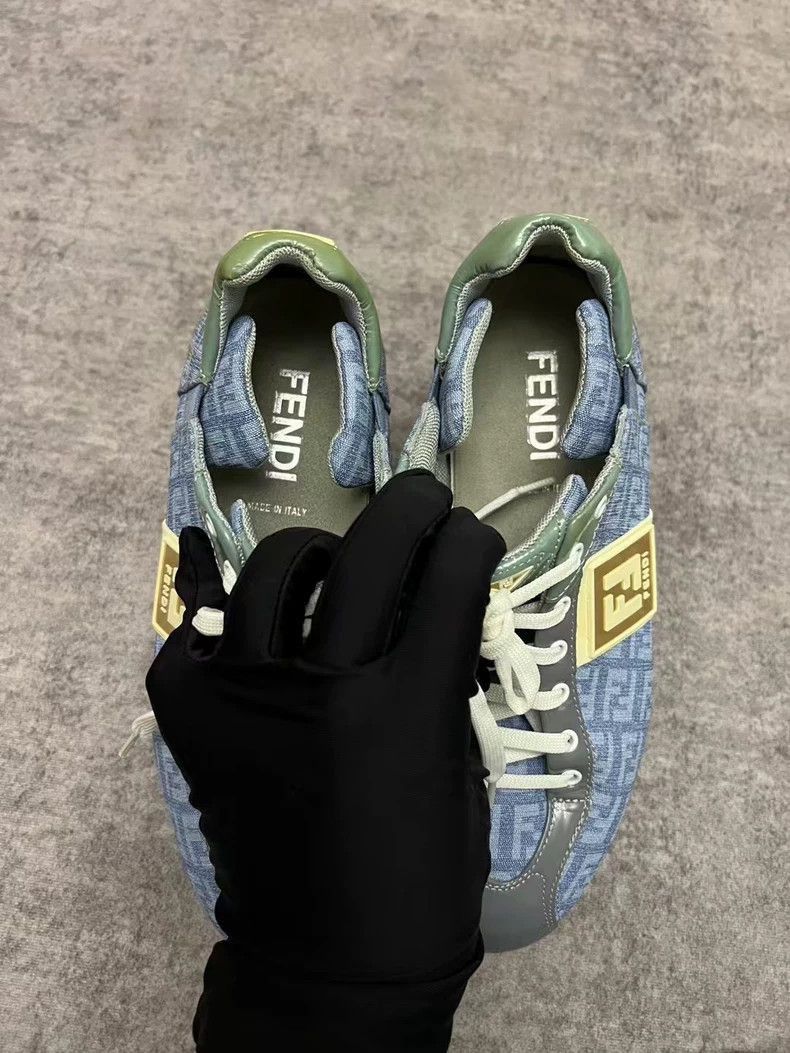Fendi Fendi Denim and Leather Sport Sneakers Size 37 Size US 6.5 / EU 39-40 - 5 Thumbnail