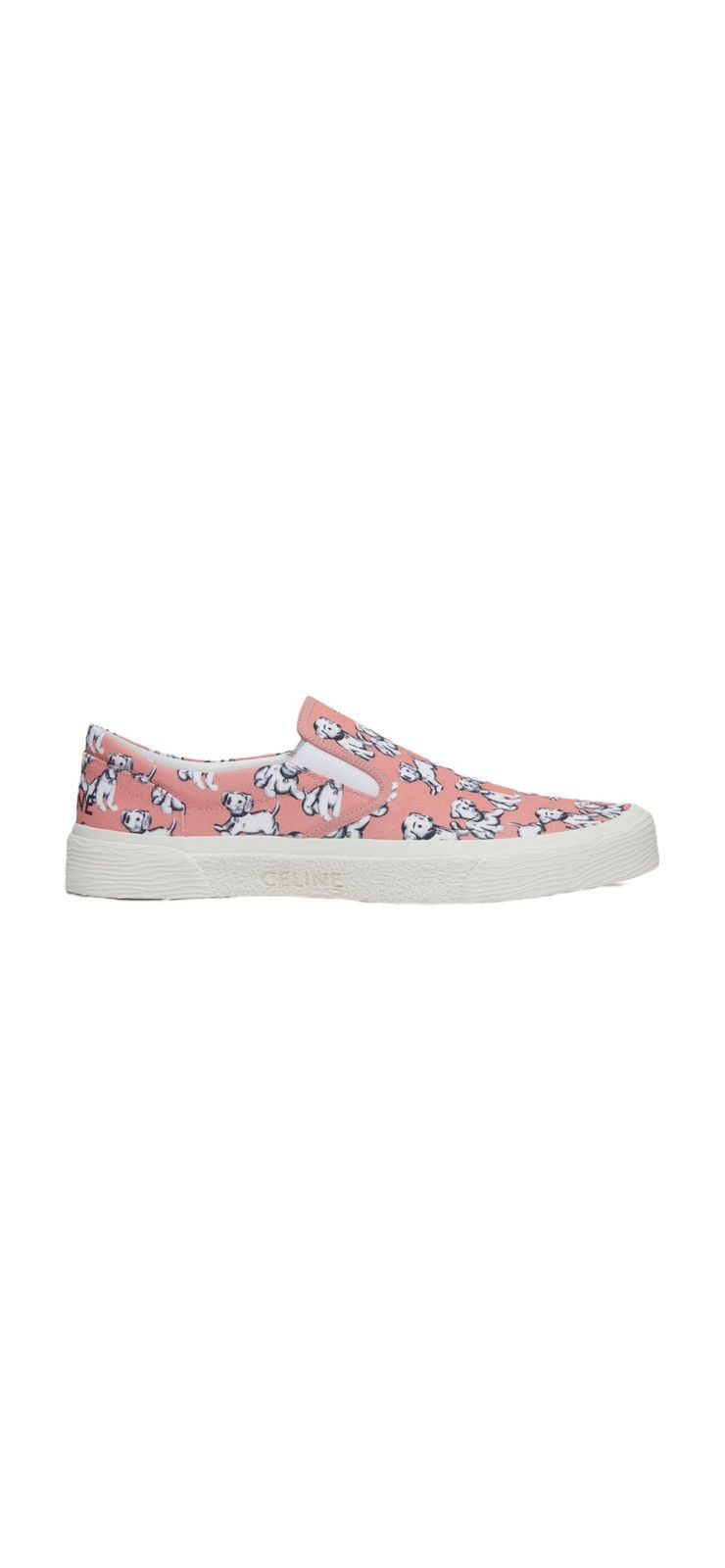 image of Celine Elliot Slip-On In "brain On 2020" Printed Canvas Shoes in Pink, Men's (Size 6)