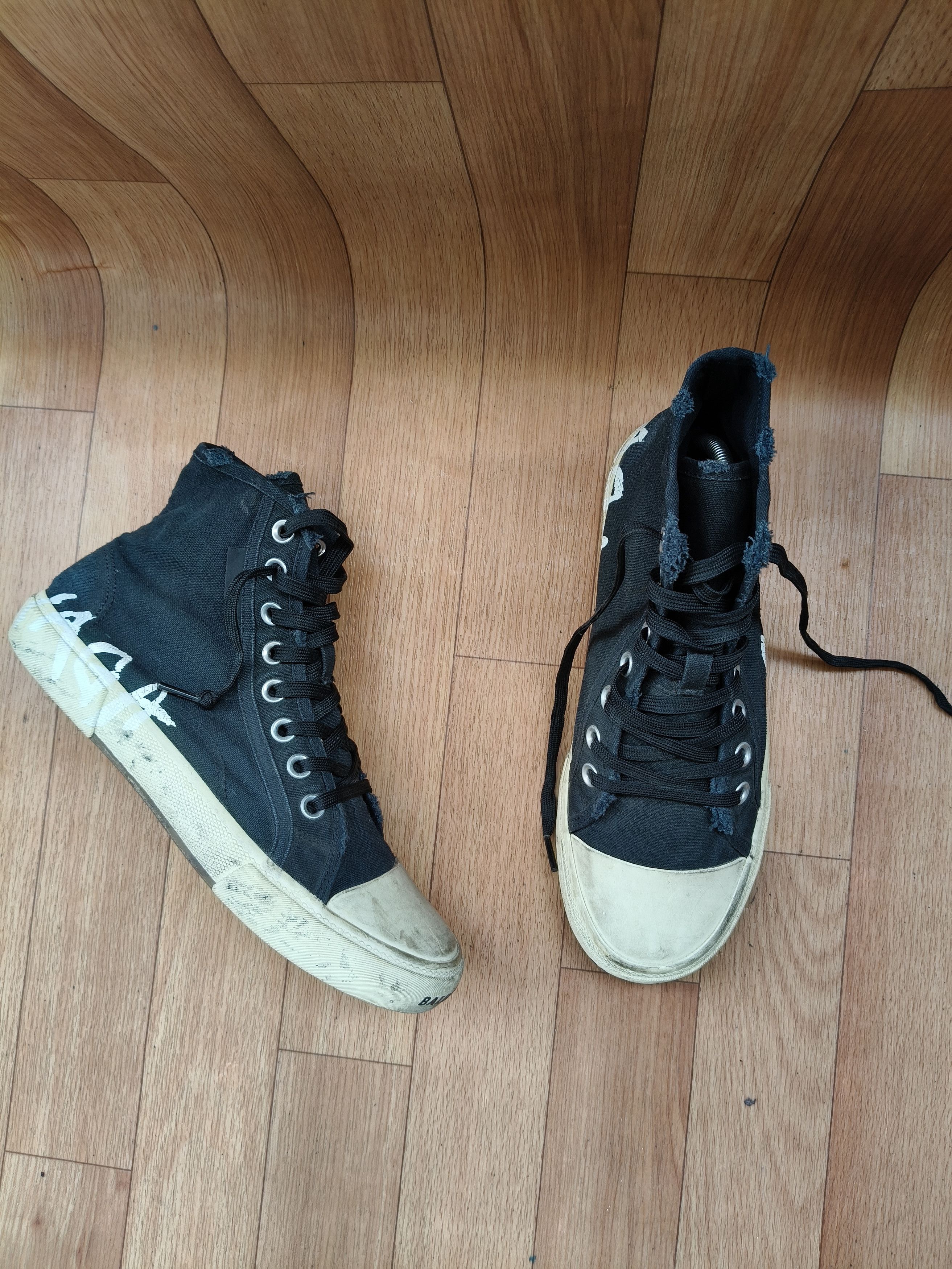 Balenciaga Balenciaga Paris hightop Graffiti " Balenciaga" sneakers Size US 7.5 / EU 40-41 - 4 Thumbnail