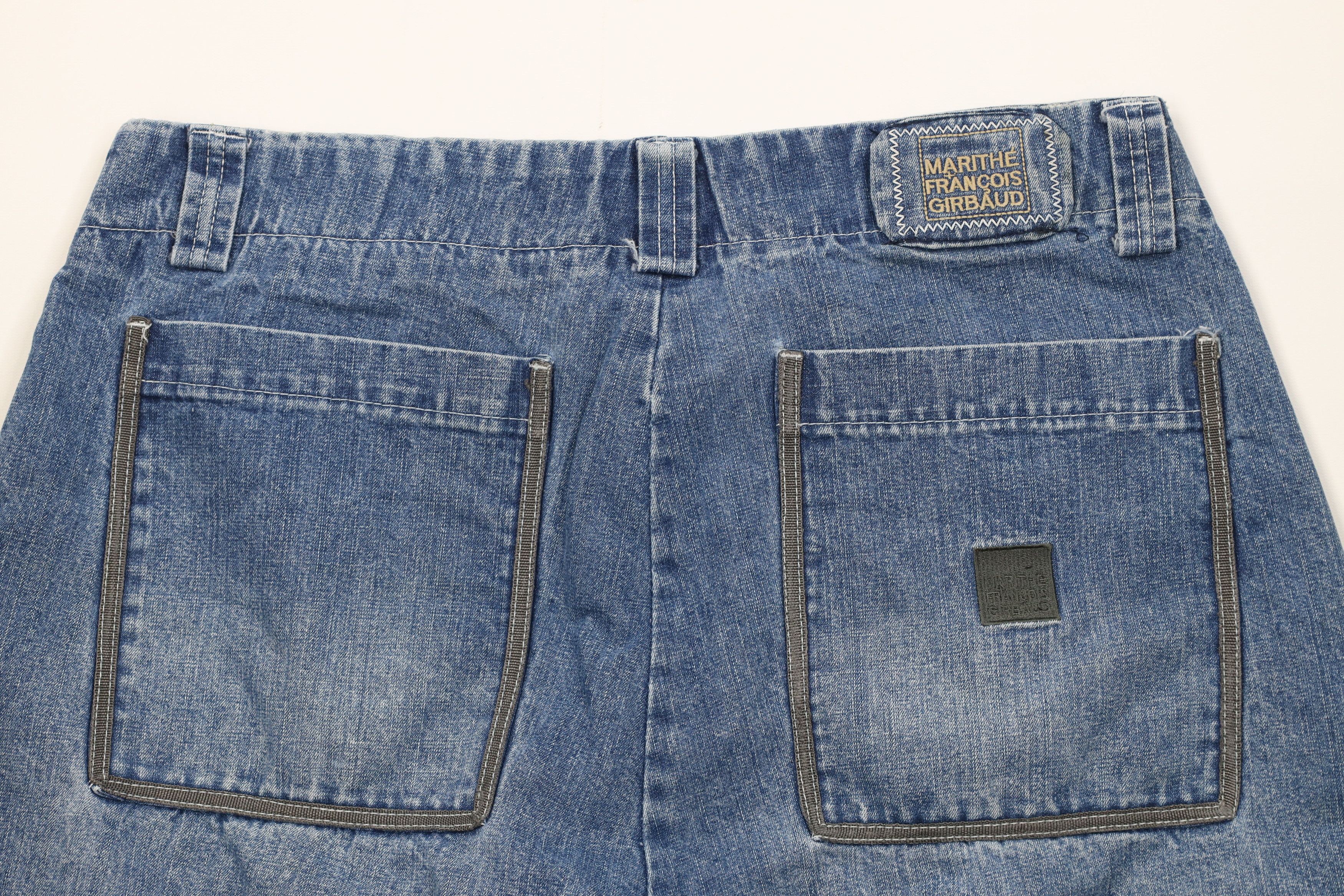 Marithe + Francois Girbaud Vintage 90s Marithe Francois Girbaud Denim Cargo Shorts Blue Size US 38 / EU 54 - 10 Thumbnail