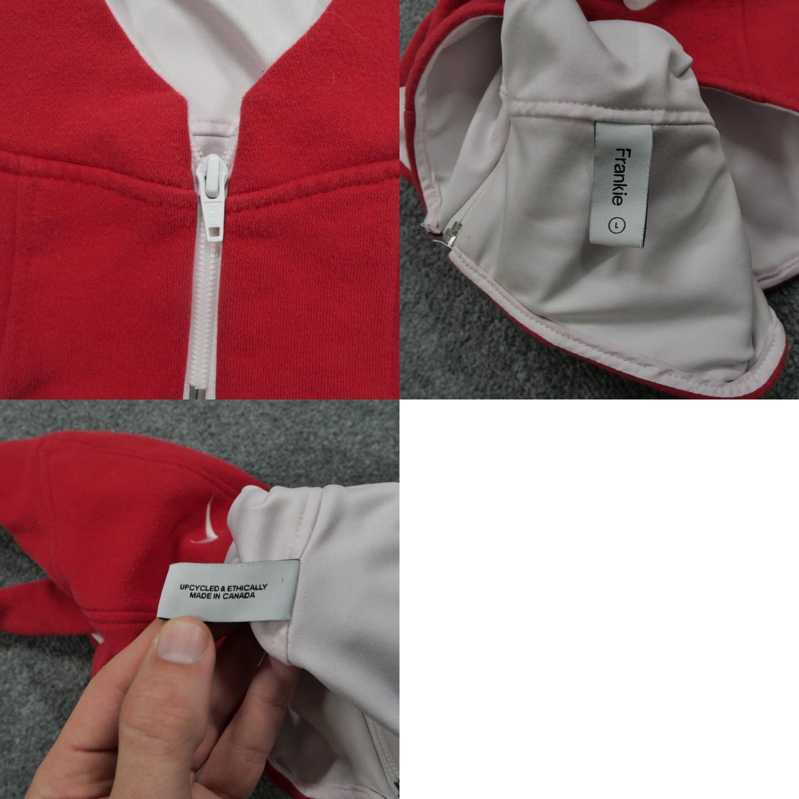 Nike Frankie Collective Nike Bustier Womens Large Top Red White Swoosh Tank Sleeveless Scoop Neck Size L / US 10 / IT 46 - 8 Thumbnail