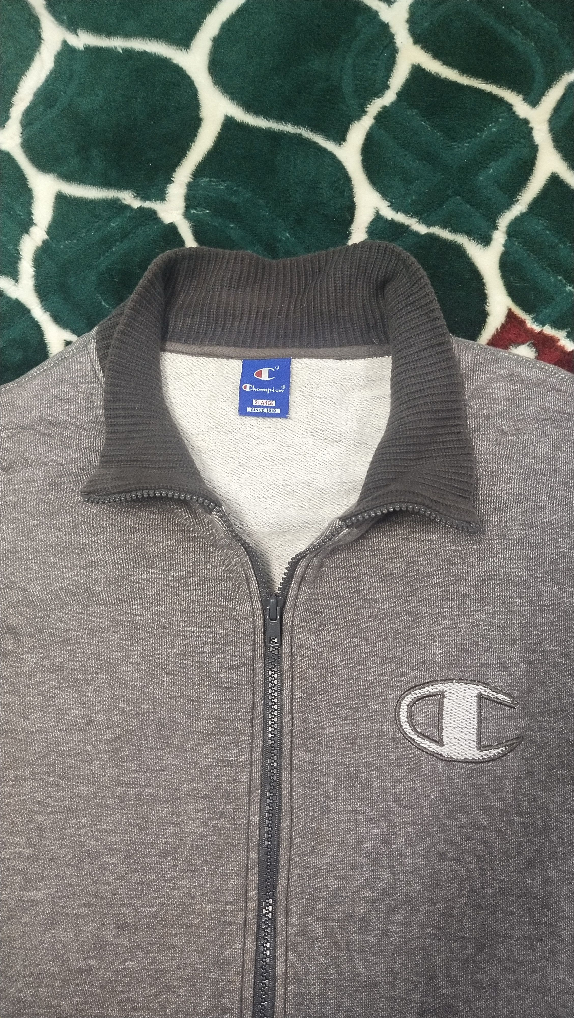 Champion × Vintage 🔥 Vintage Champion Brown Zip Up Sweater Size US XL / EU 56 / 4 - 2 Thumbnail