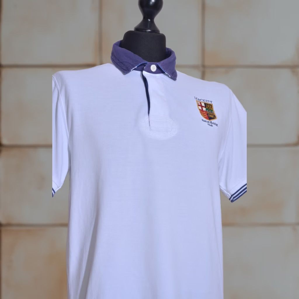 Hackett Hackett Polo Shirt Short Sleeve White Navy Mens M Size US M / EU 48-50 / 2 - 1 Thumbnail