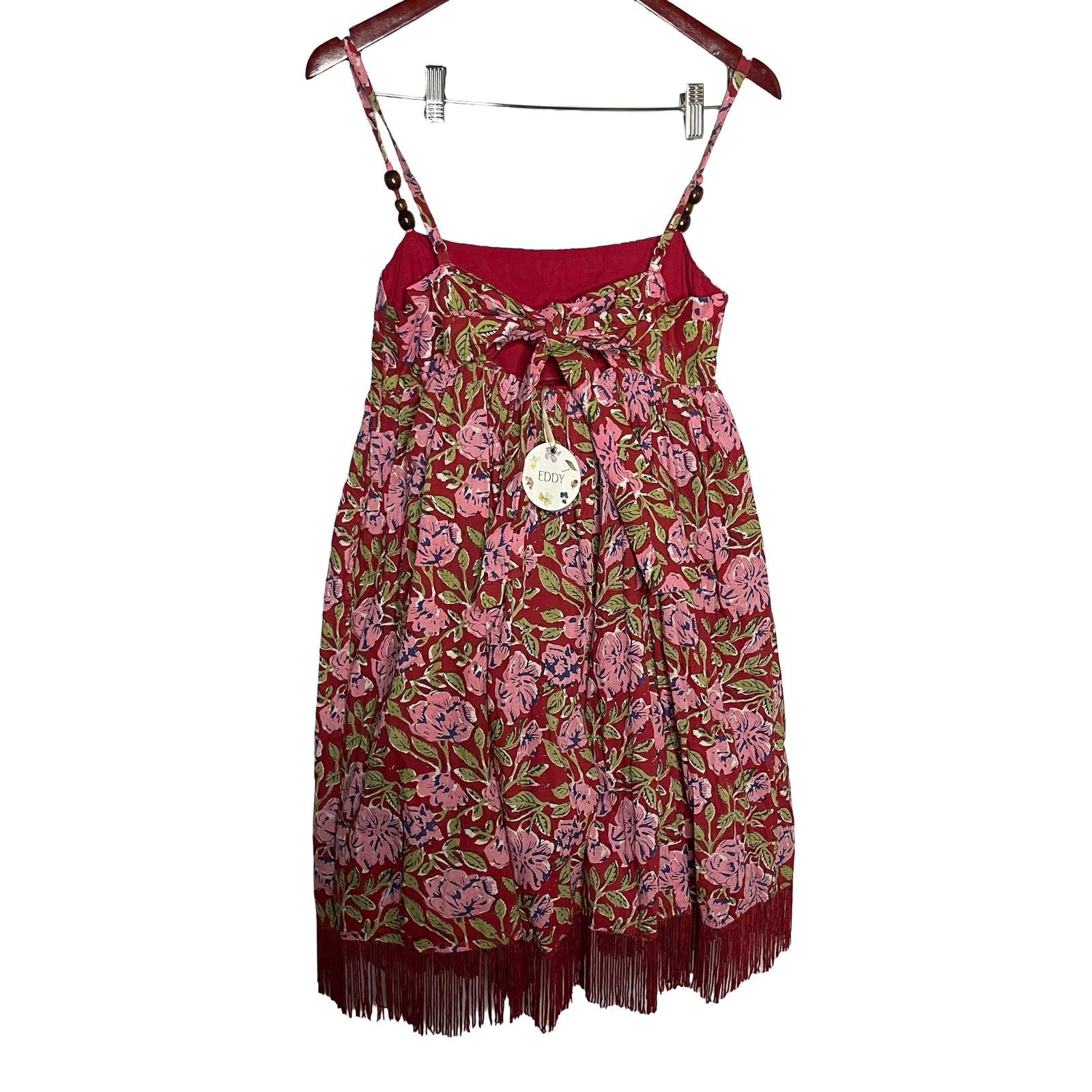 Other New Eddy GAVIN FRINGE MINI DRESS in RED/BLUSH FLORAL PRINT S Size S / US 4 / IT 40 - 9 Thumbnail