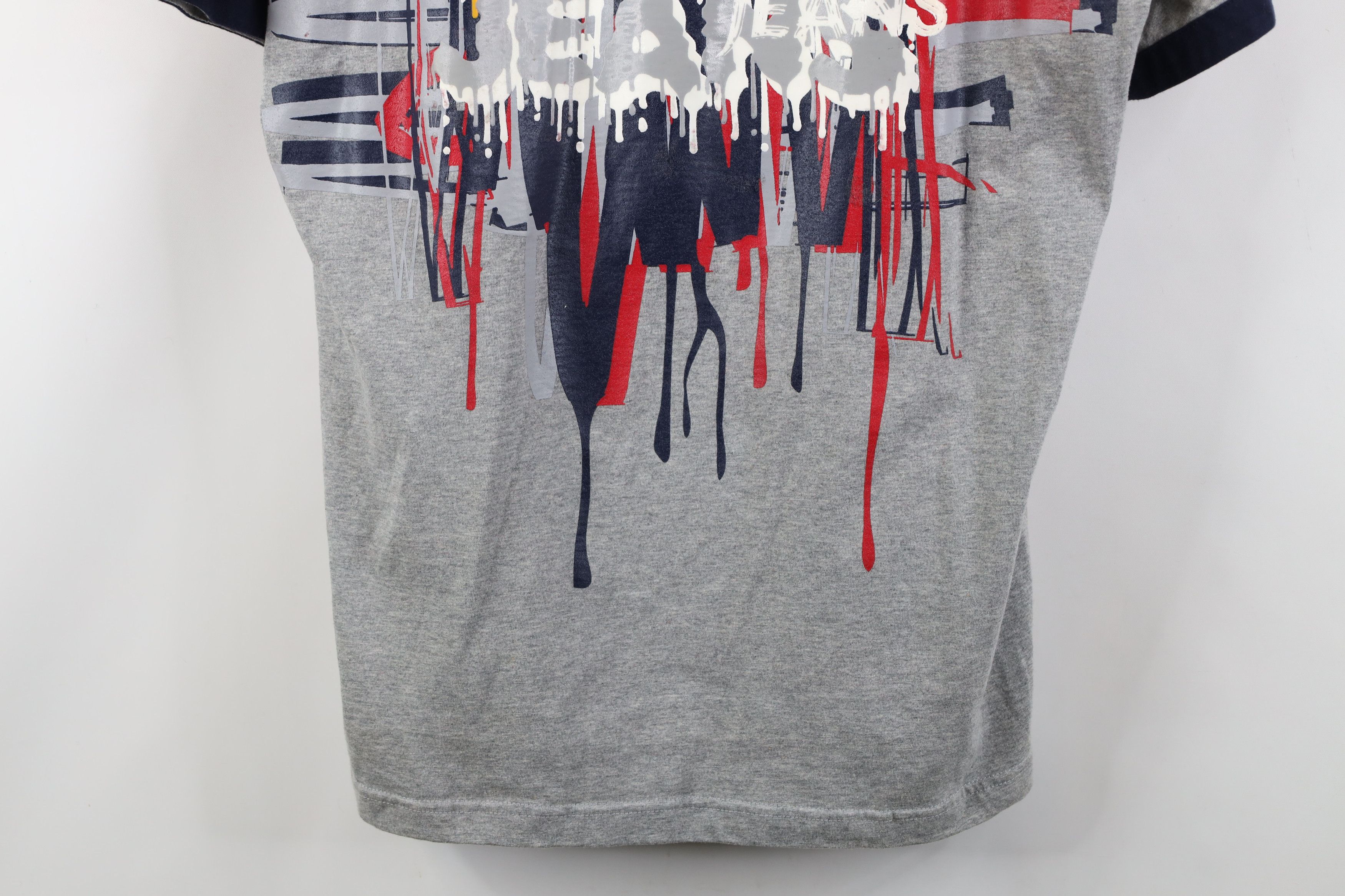 Vintage Vintage 90s Y2K Paco Jeans Graffiti Ringer T-Shirt Gray Size US M / EU 48-50 / 2 - 3 Thumbnail