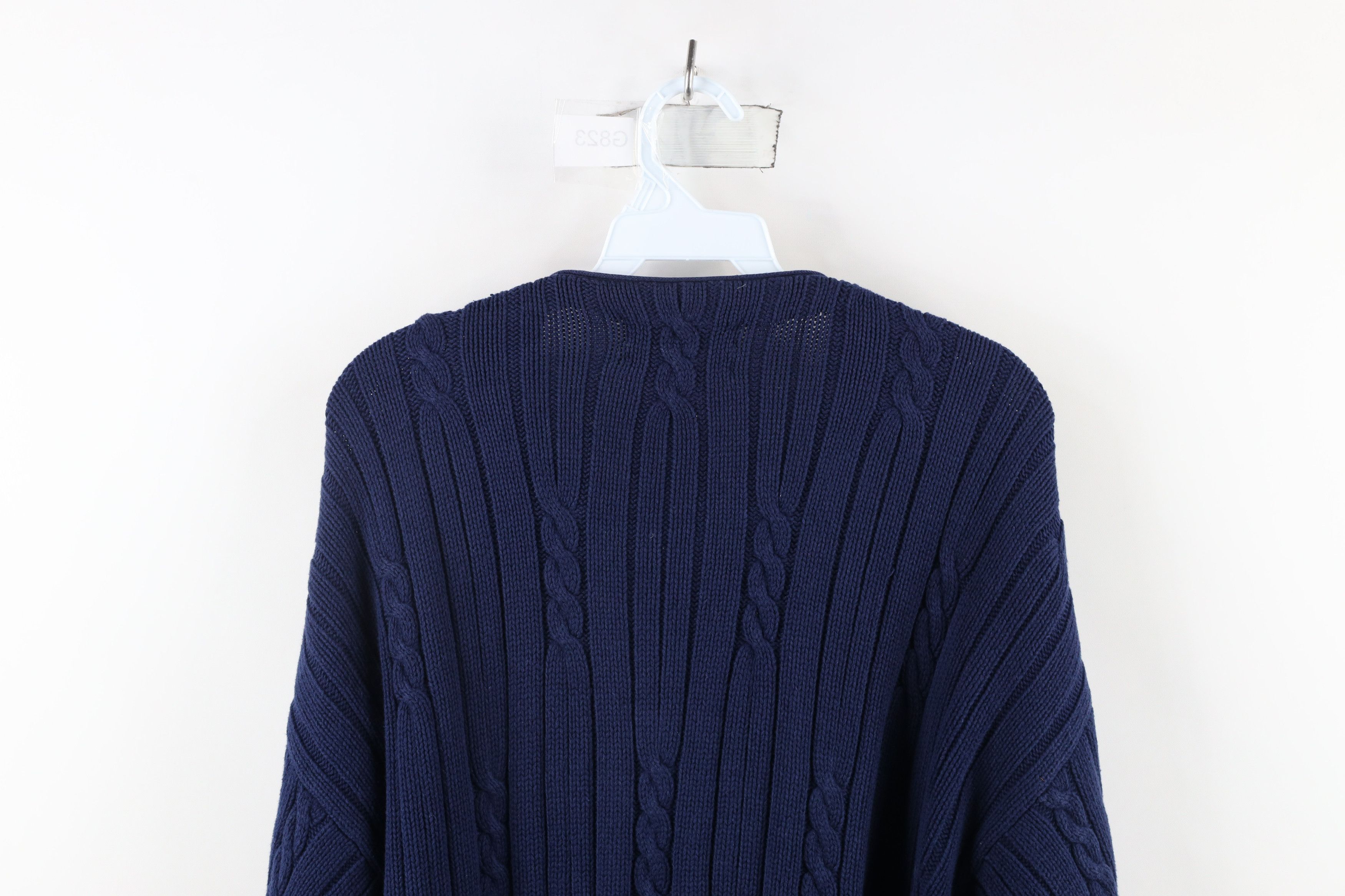 Vintage Vintage 90s Streetwear Framed Cable Knit Cardigan Sweater Size US M / EU 48-50 / 2 - 10 Thumbnail