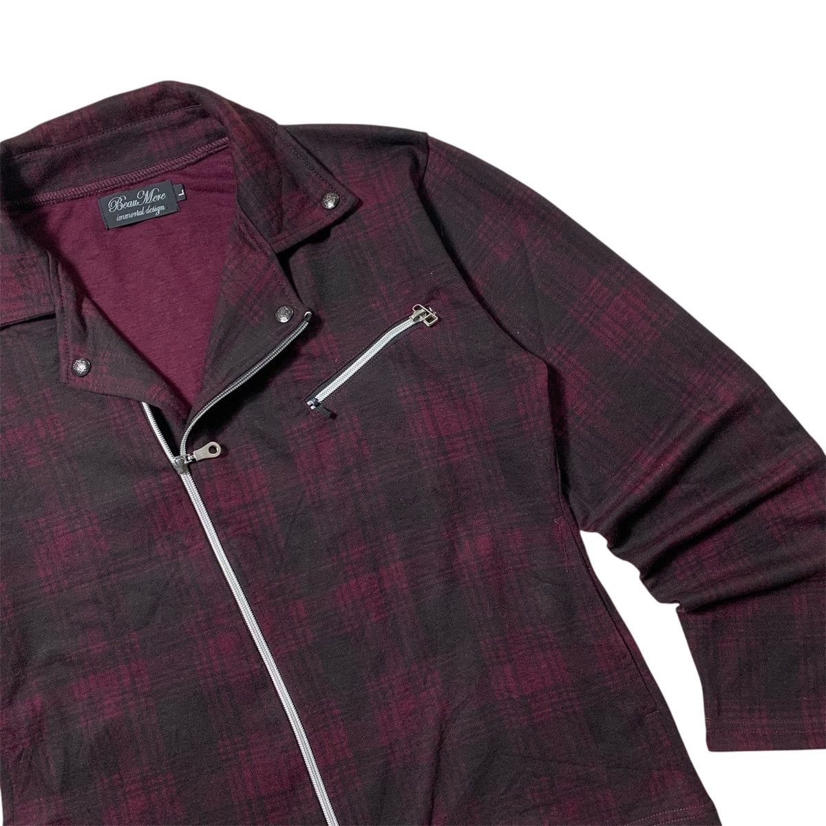 Japanese Brand × Le Grande Bleu (L.G.B.) × Vintage Rare Asymmetrical Beaumere Immortal Tartan Style Size US L / EU 52-54 / 3 - 2 Thumbnail