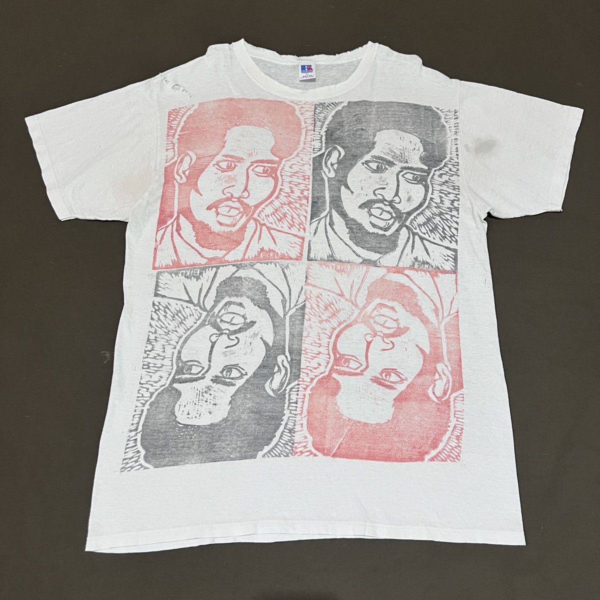 Rap Tees × Vintage Vintage 90s Steve Biko Black History Art Tee Faded activist Size US L / EU 52-54 / 3 - 6 Thumbnail