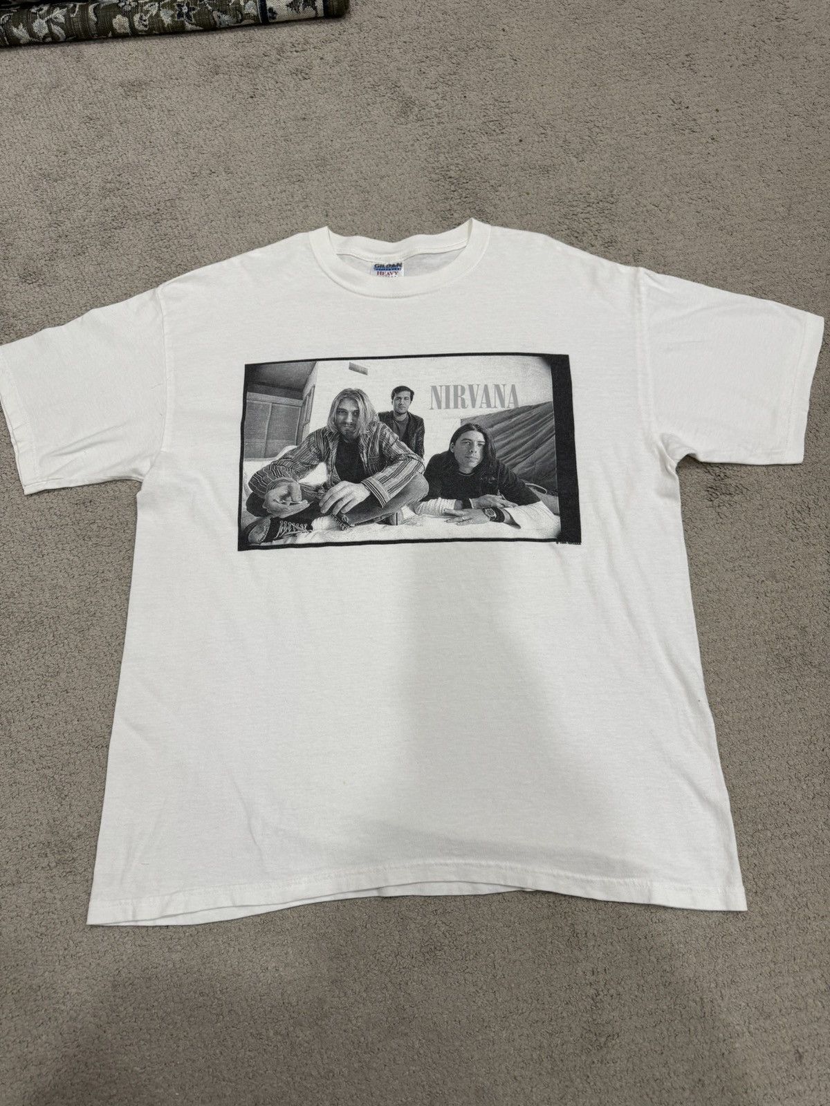 Band Tees Final Drop‼️ Vintage Nirvana Photo Tee Size US XL / EU 56 / 4 - 1 Thumbnail