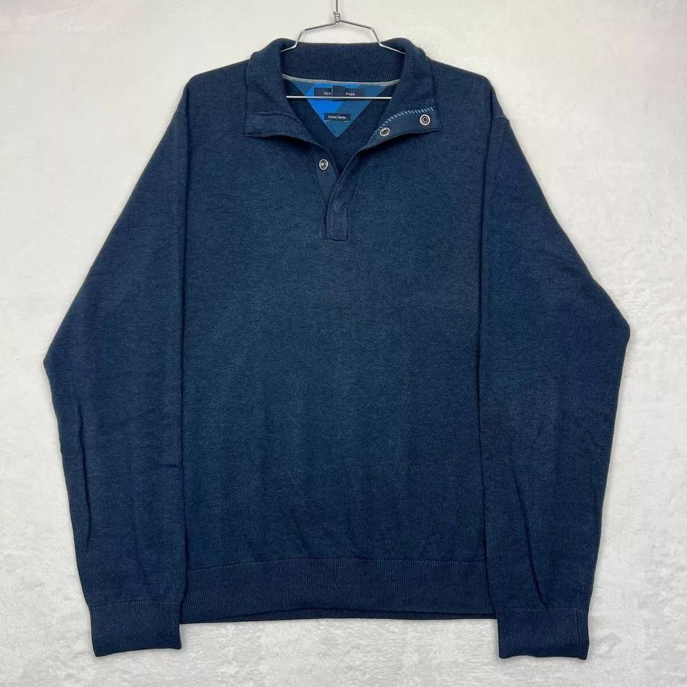 Tommy Hilfiger Tommy Hilfiger Sweatshirt Men Pullover Long Sleeve Cotton XL Size US XL / EU 56 / 4 - 1 Thumbnail
