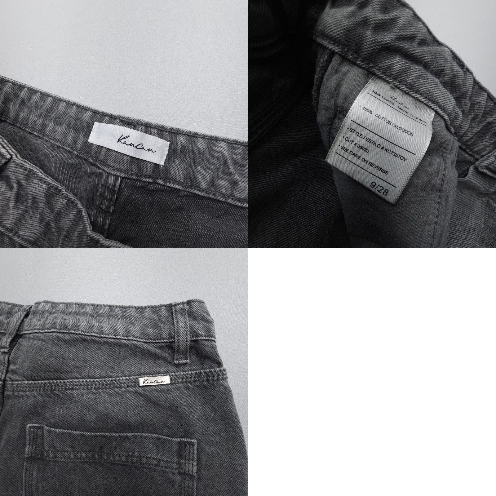 Vintage KanCan High Rise Heavyweight Cargo Jeans Womens 9 / 28 Gray Baggy Oversized Size 28" / US 6 / IT 42 - 8 Thumbnail