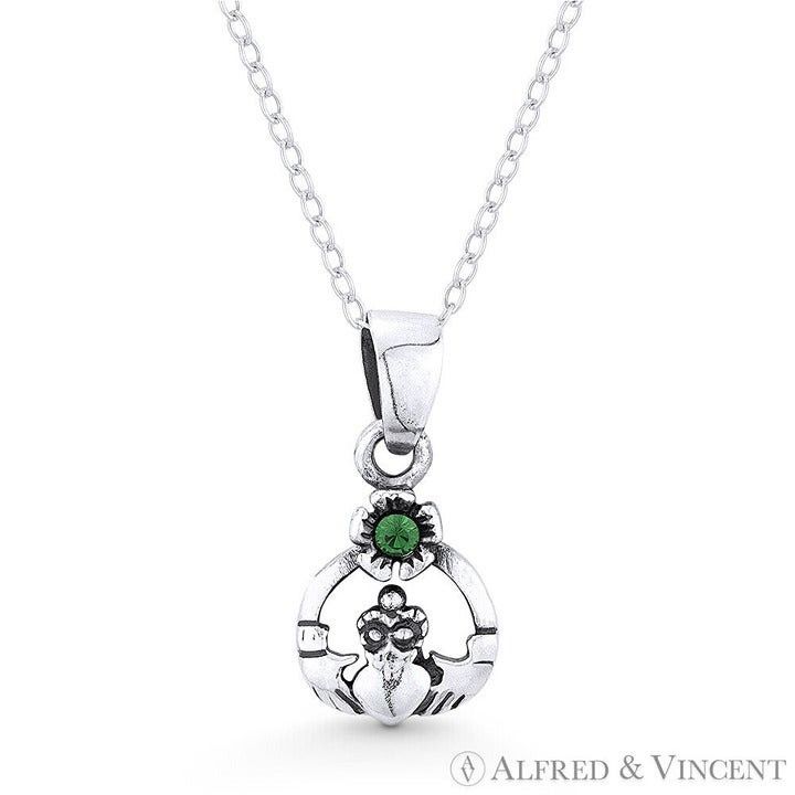 Other Irish Claddagh, Heart & Flower & CZ Crystal Irish Pendant Size ONE SIZE - 1 Preview