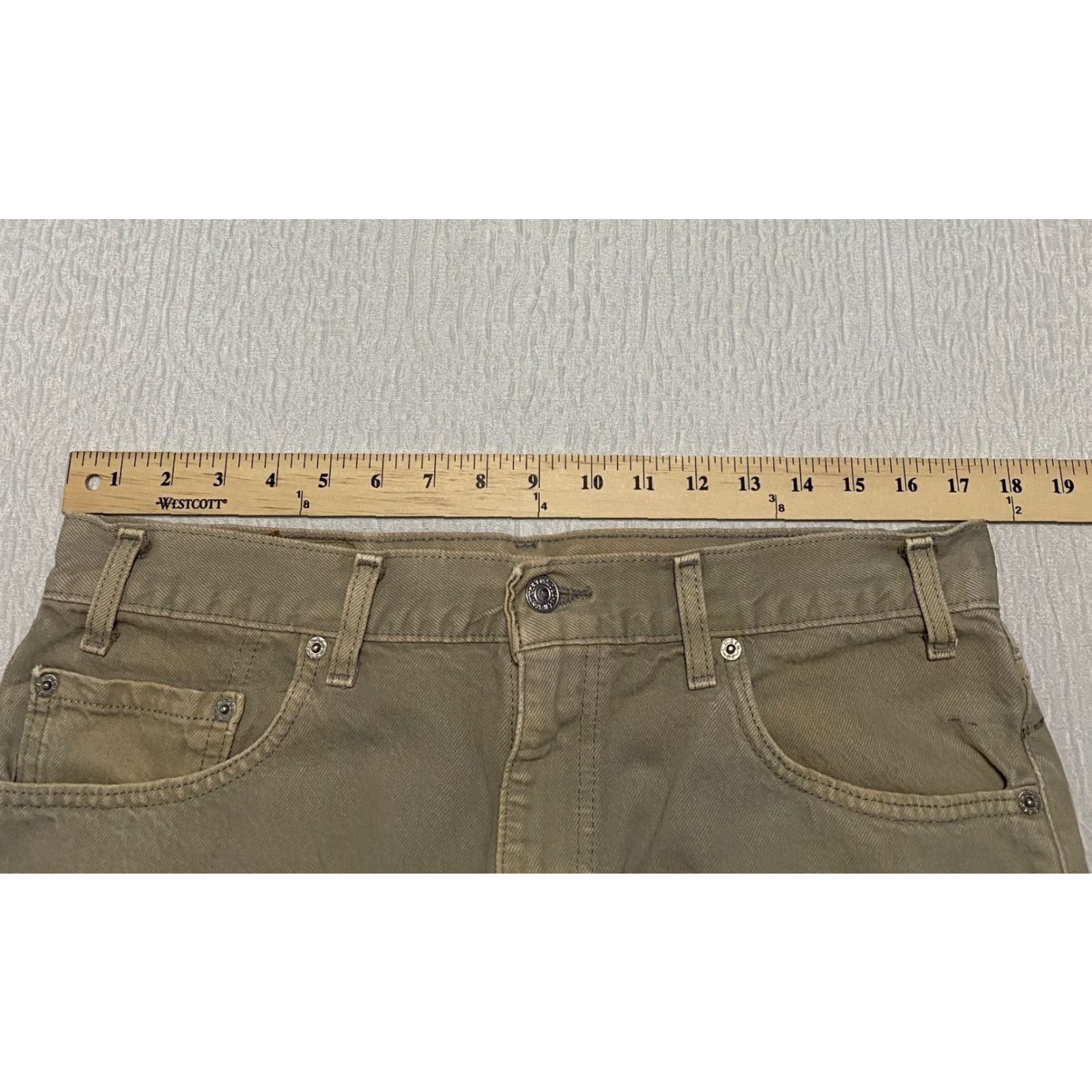 Levi's VINTAGE Levi's 550 Jeans Relaxed Fit Men's 34×31 Denim Beige 5-Pocket USA Straight Size US 34 / EU 50 - 3 Thumbnail